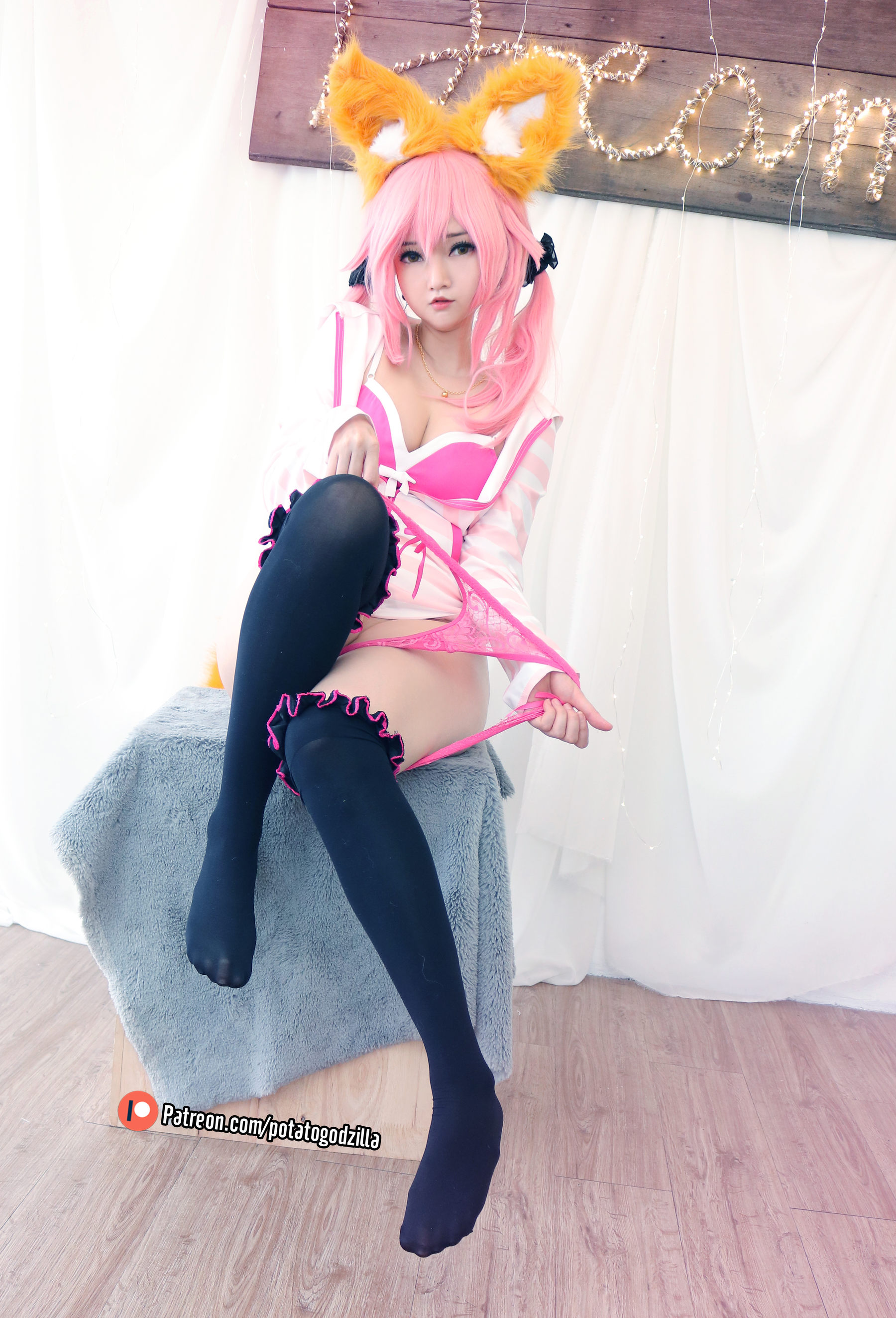 Coser小姐姐Potato Godzilla - Tamamo School Uniform  第52张