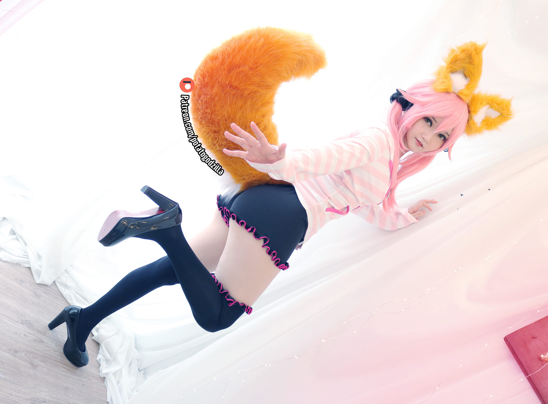 Coser小姐姐Potato Godzilla - Tamamo School Uniform  第19张