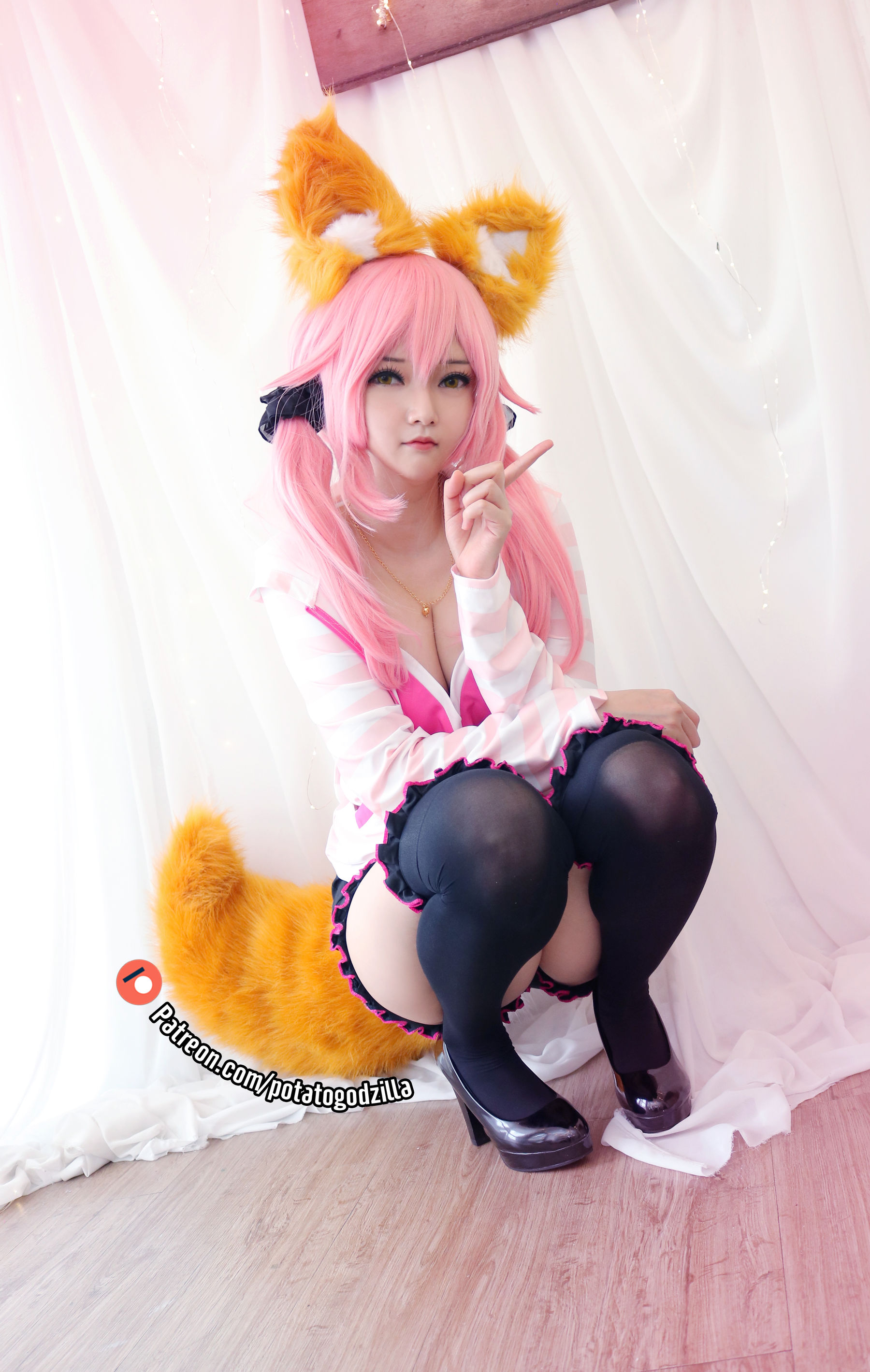 Coser小姐姐Potato Godzilla - Tamamo School Uniform  第30张