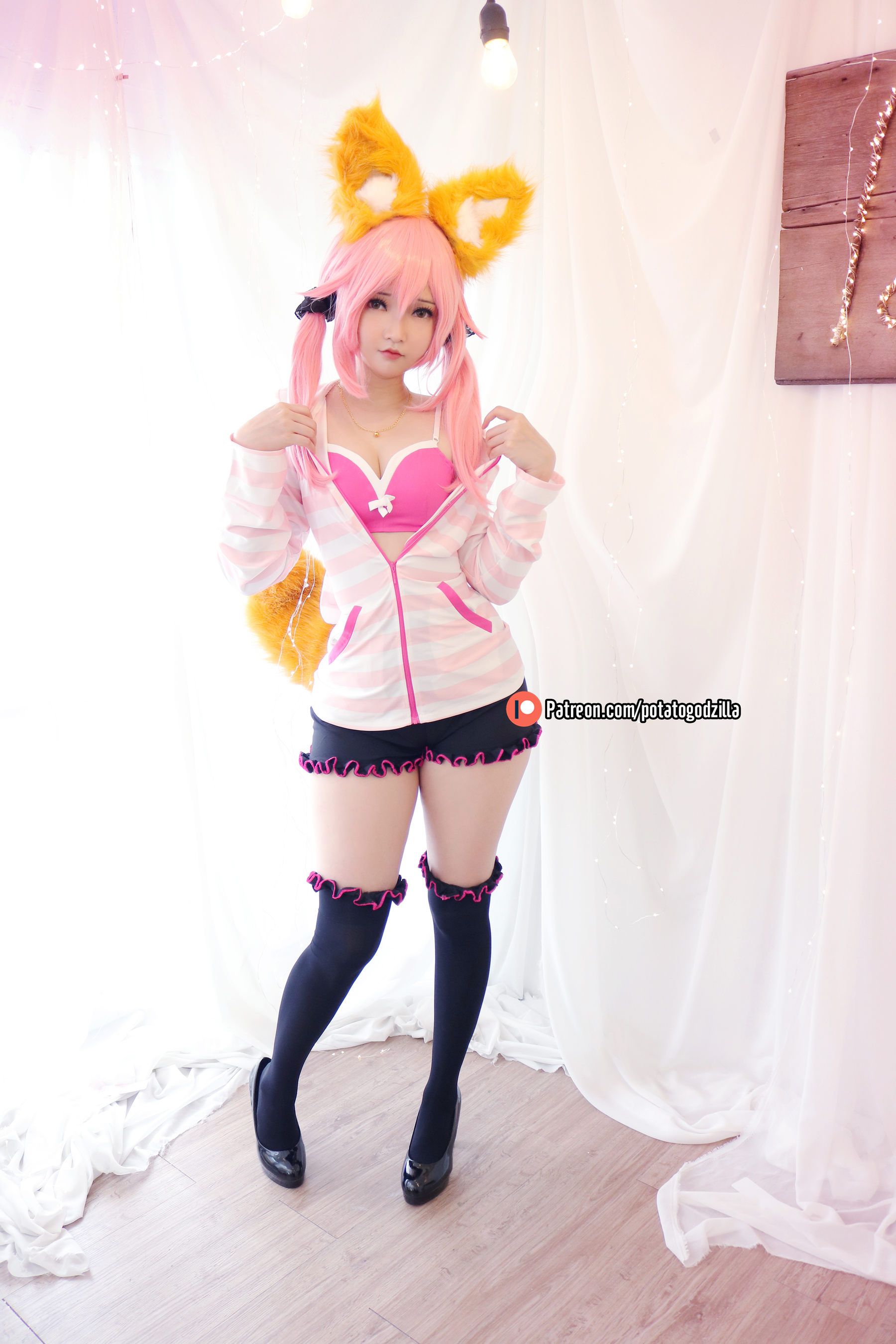 Coser小姐姐Potato Godzilla - Tamamo School Uniform  第14张