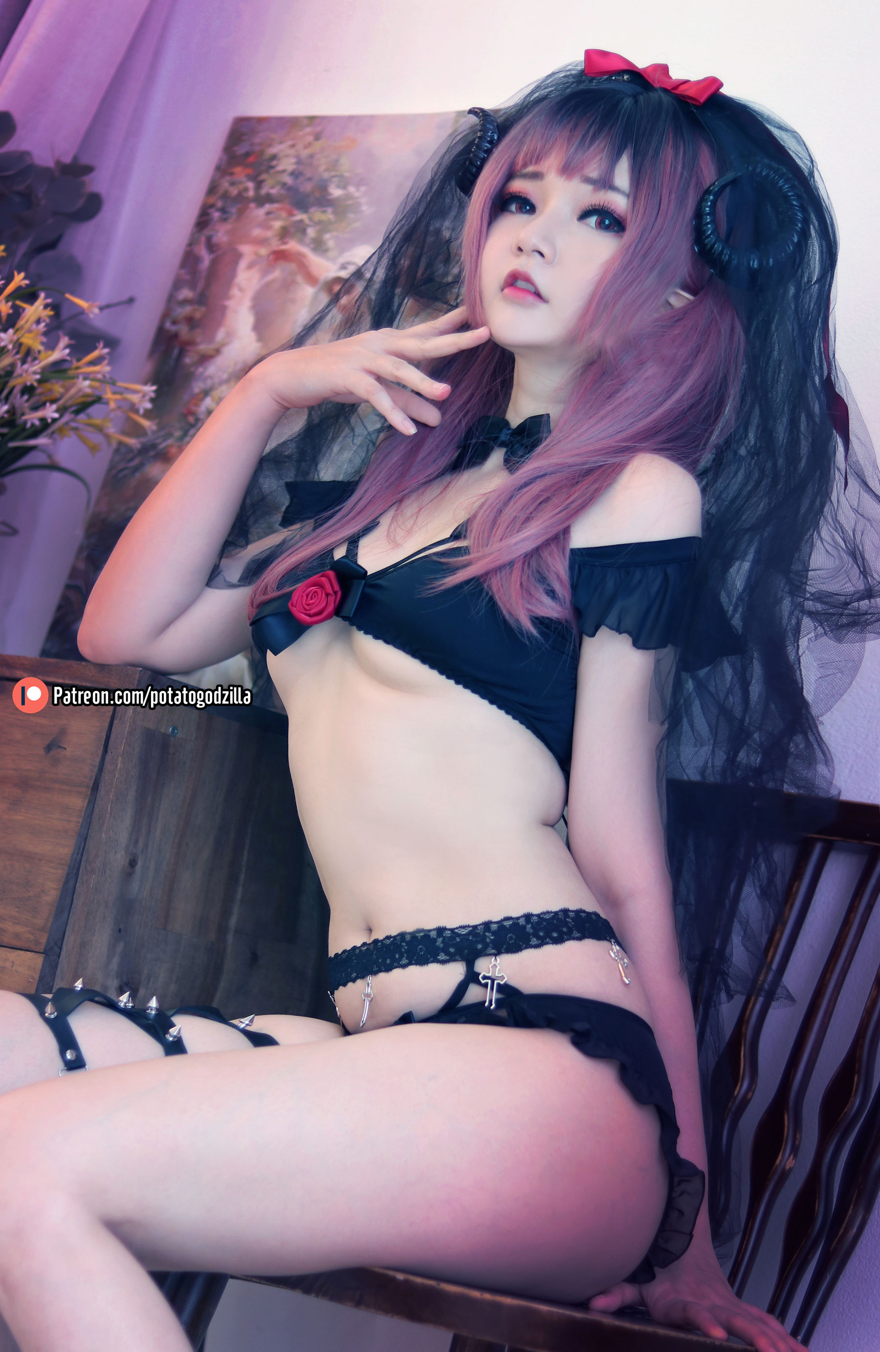 Coser小姐姐Potato Godzilla - Lil Devil Bride  第3张