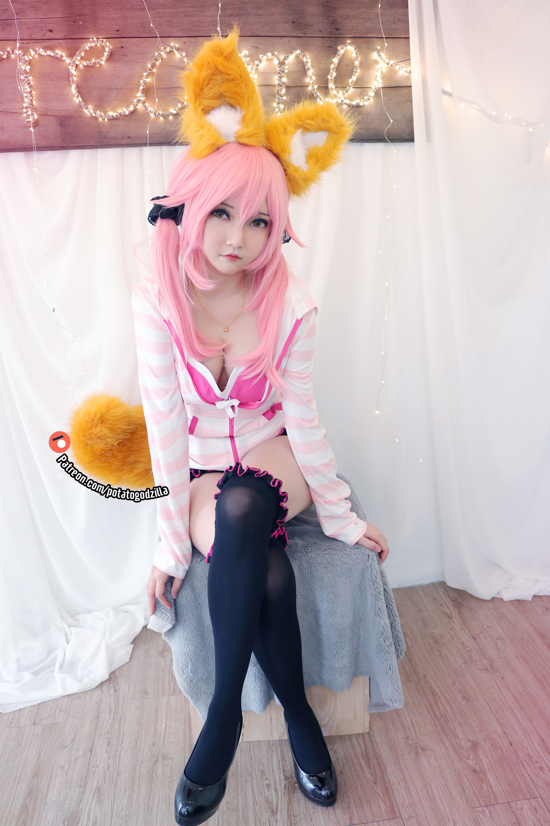 Coser小姐姐Potato Godzilla - Tamamo School Uniform  第22张