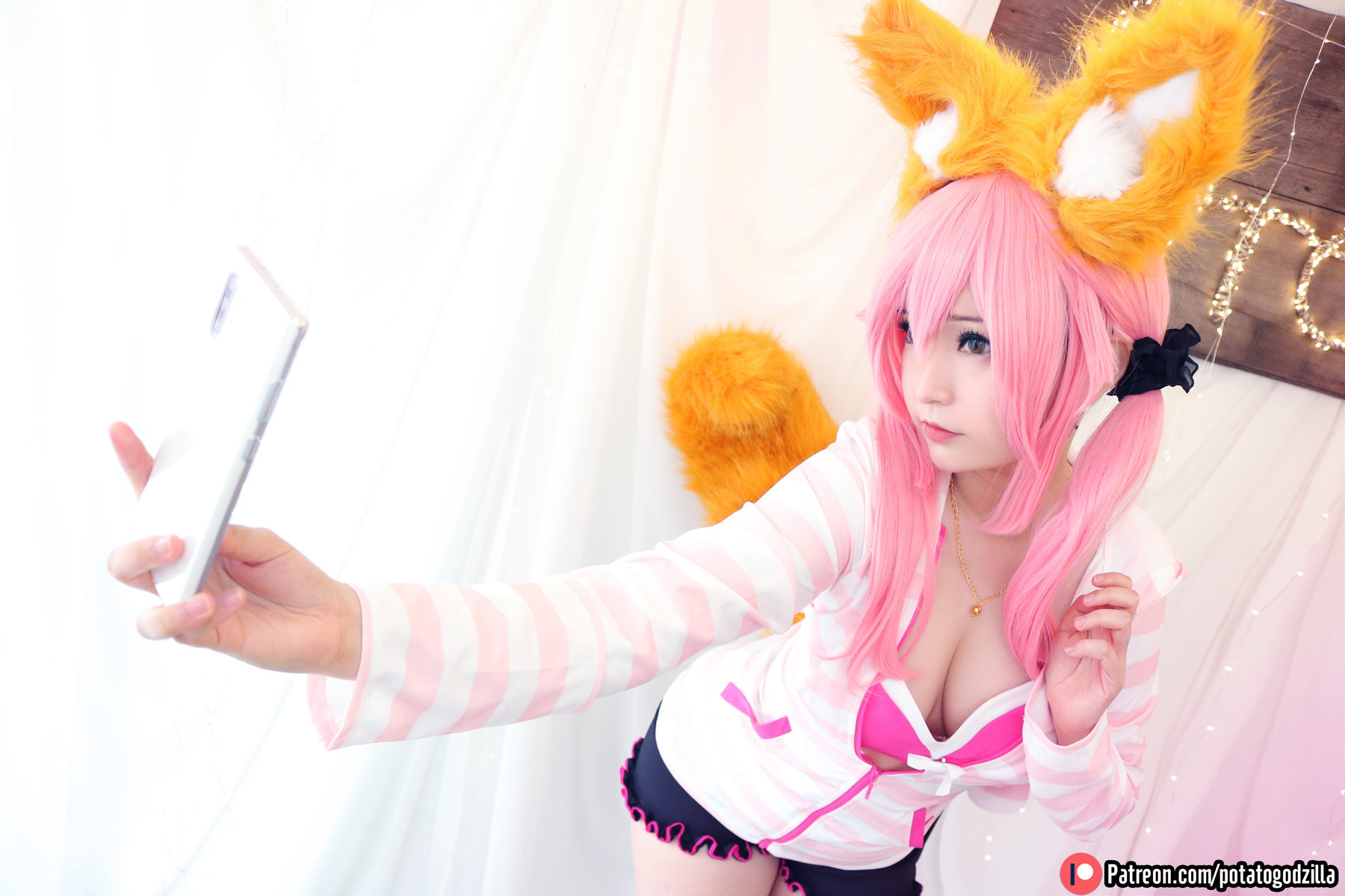 Coser小姐姐Potato Godzilla - Tamamo School Uniform  第4张