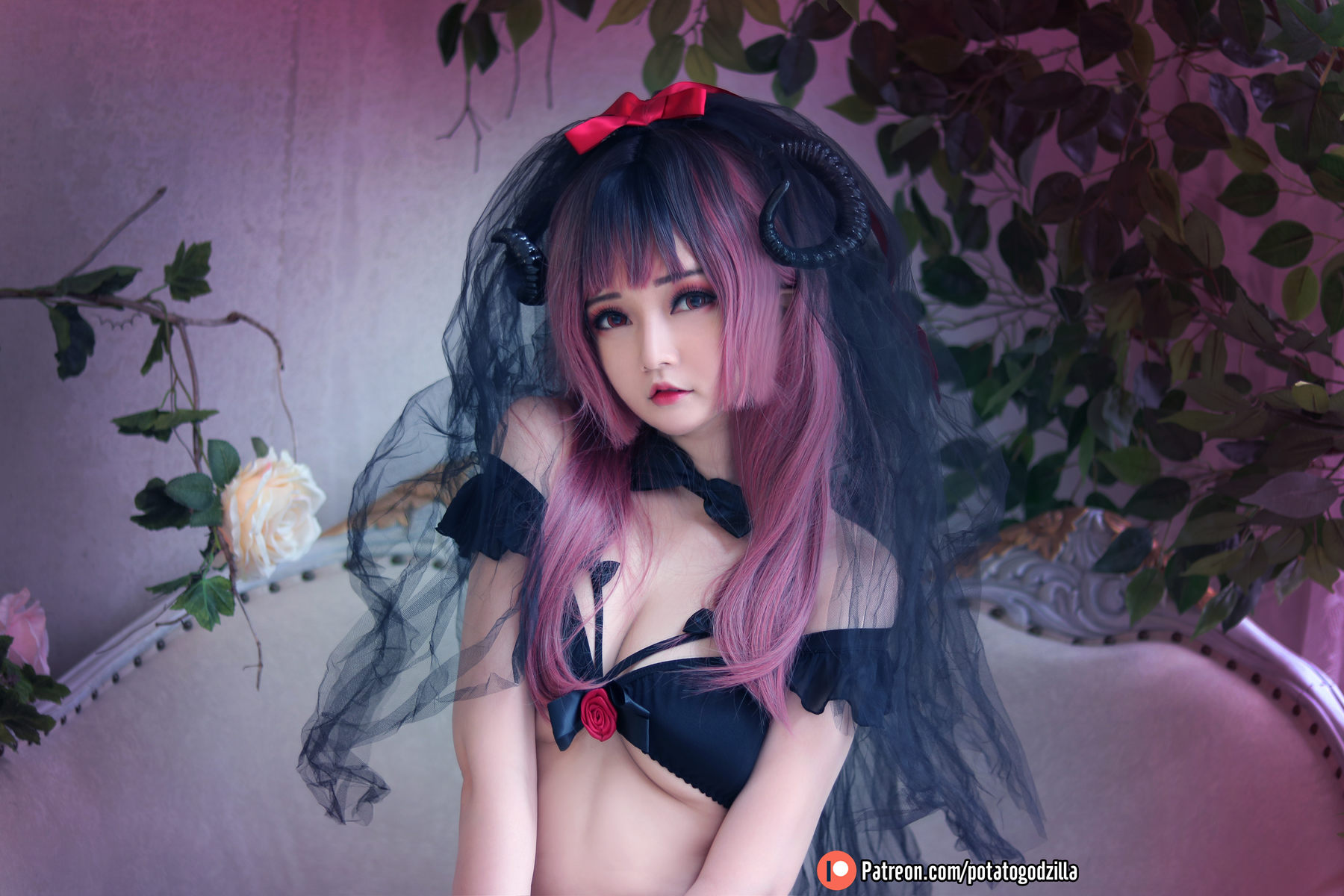 Coser小姐姐Potato Godzilla - Lil Devil Bride  第9张