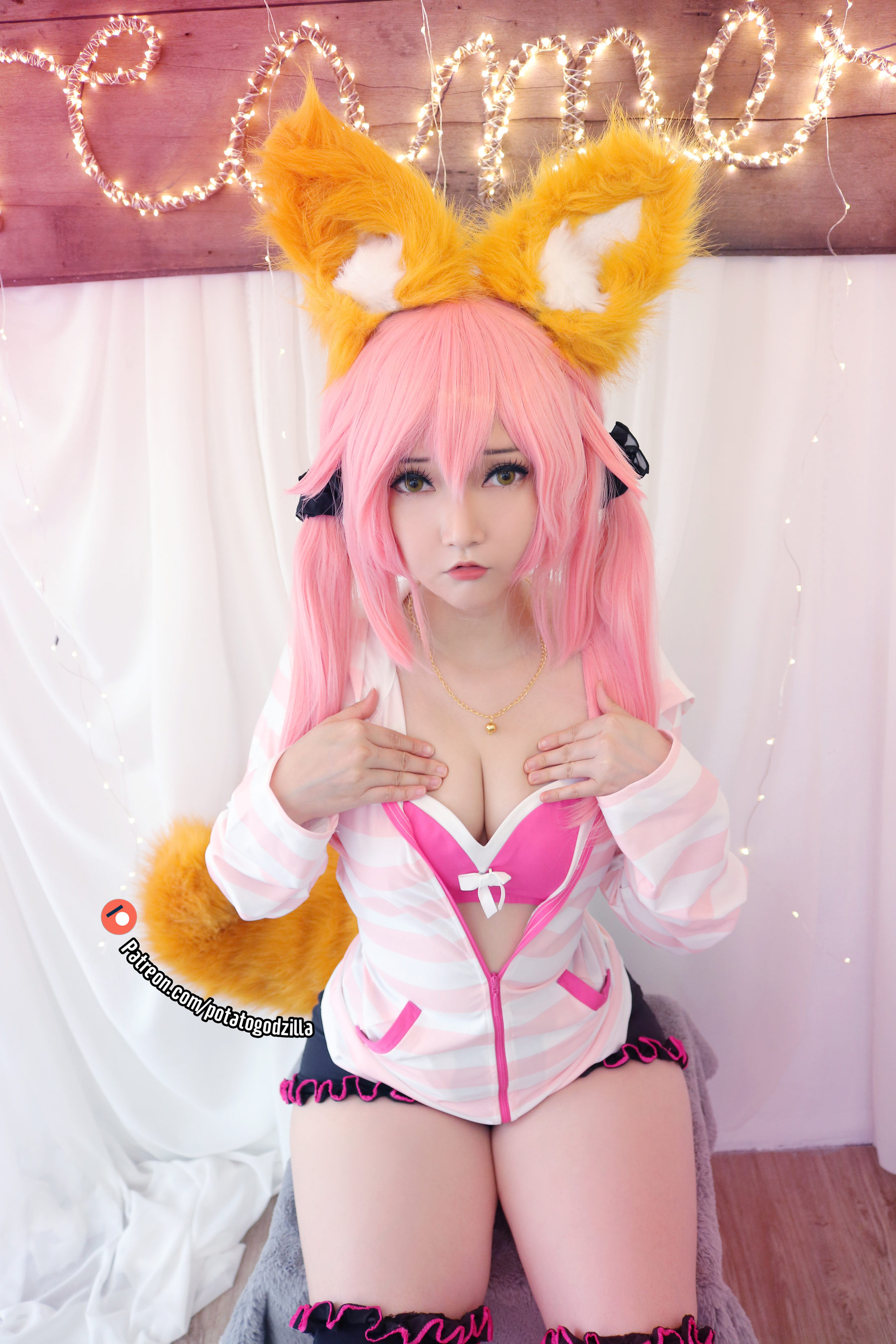 Coser小姐姐Potato Godzilla - Tamamo School Uniform  第23张