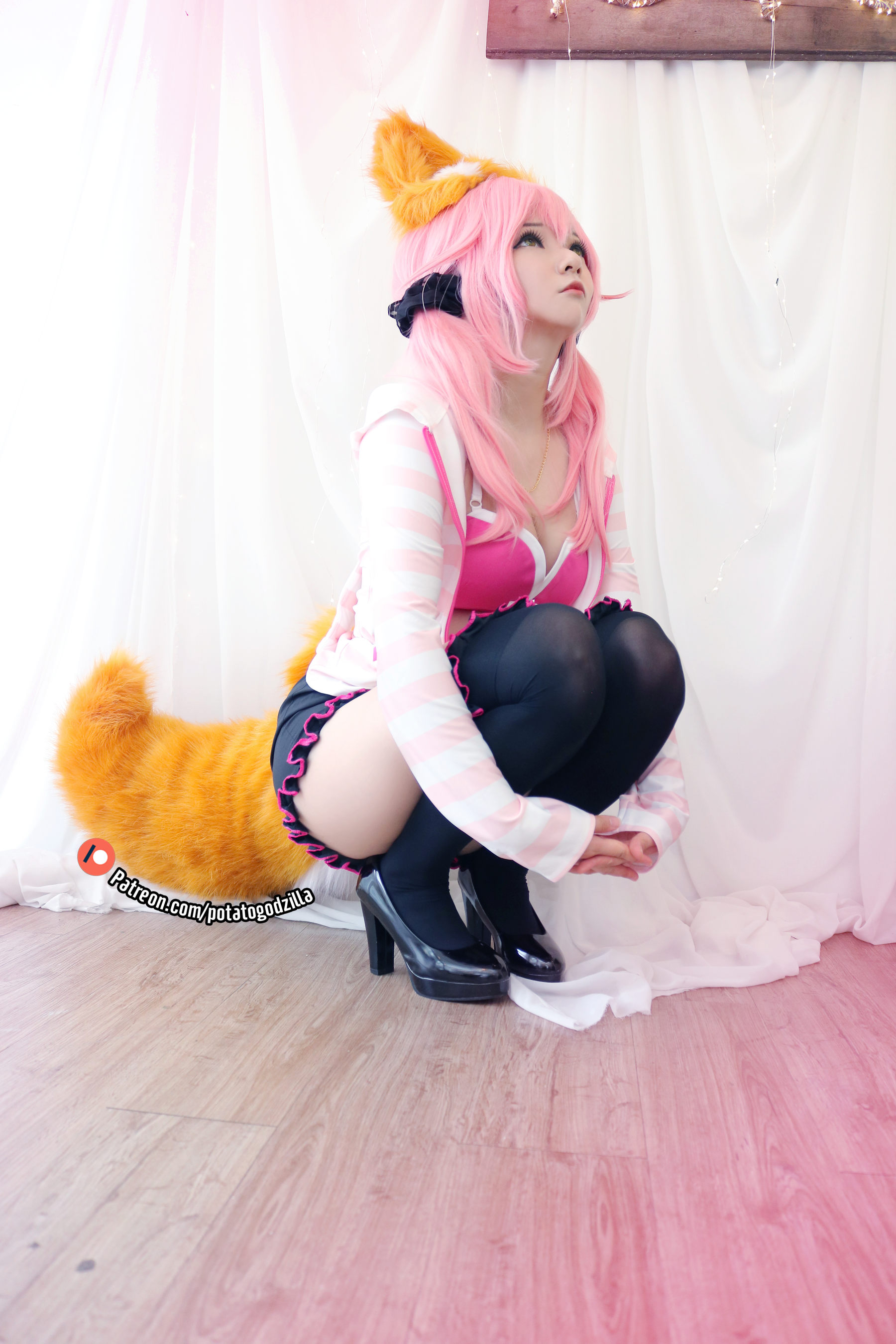 Coser小姐姐Potato Godzilla - Tamamo School Uniform  第31张