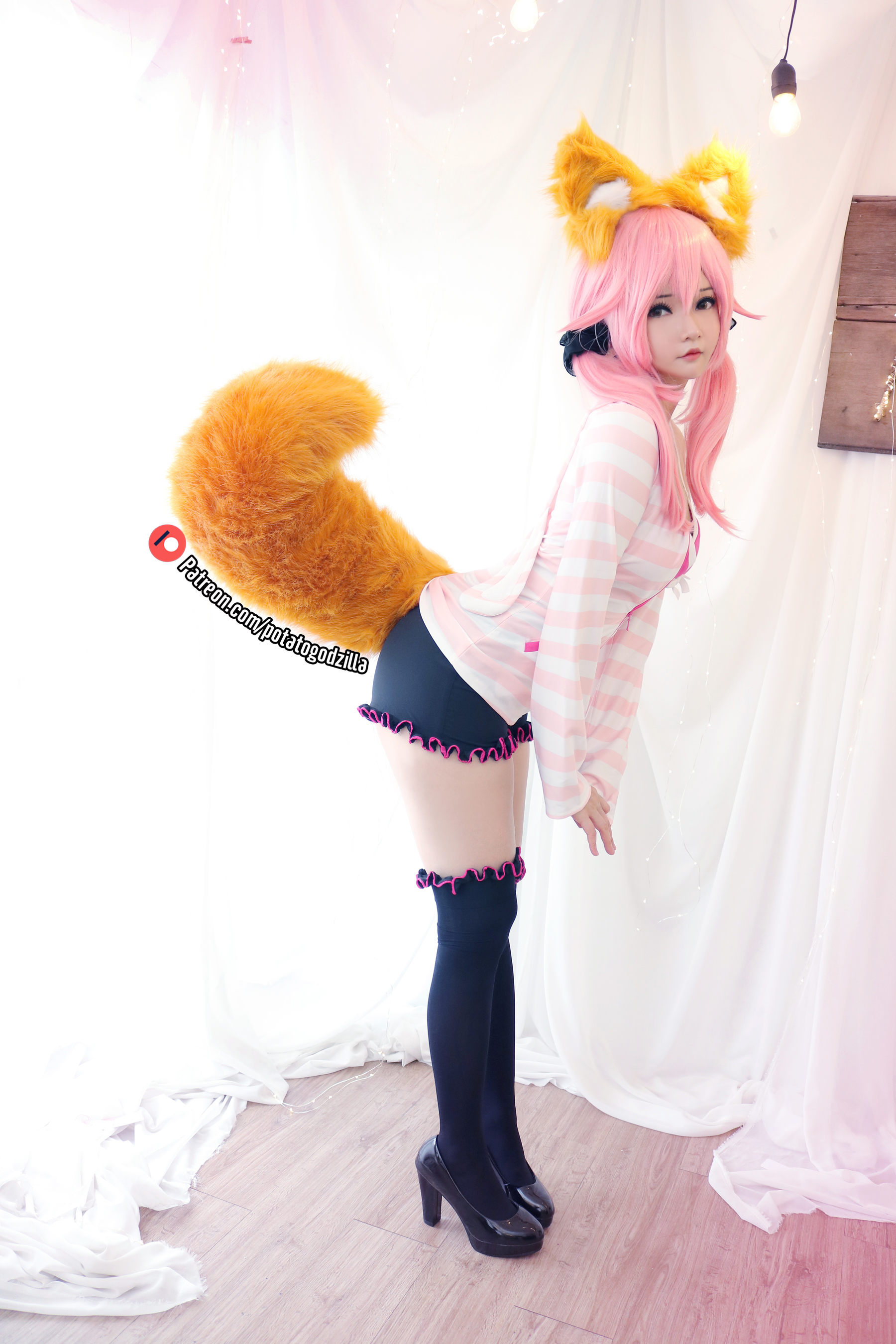 Coser小姐姐Potato Godzilla - Tamamo School Uniform  第15张