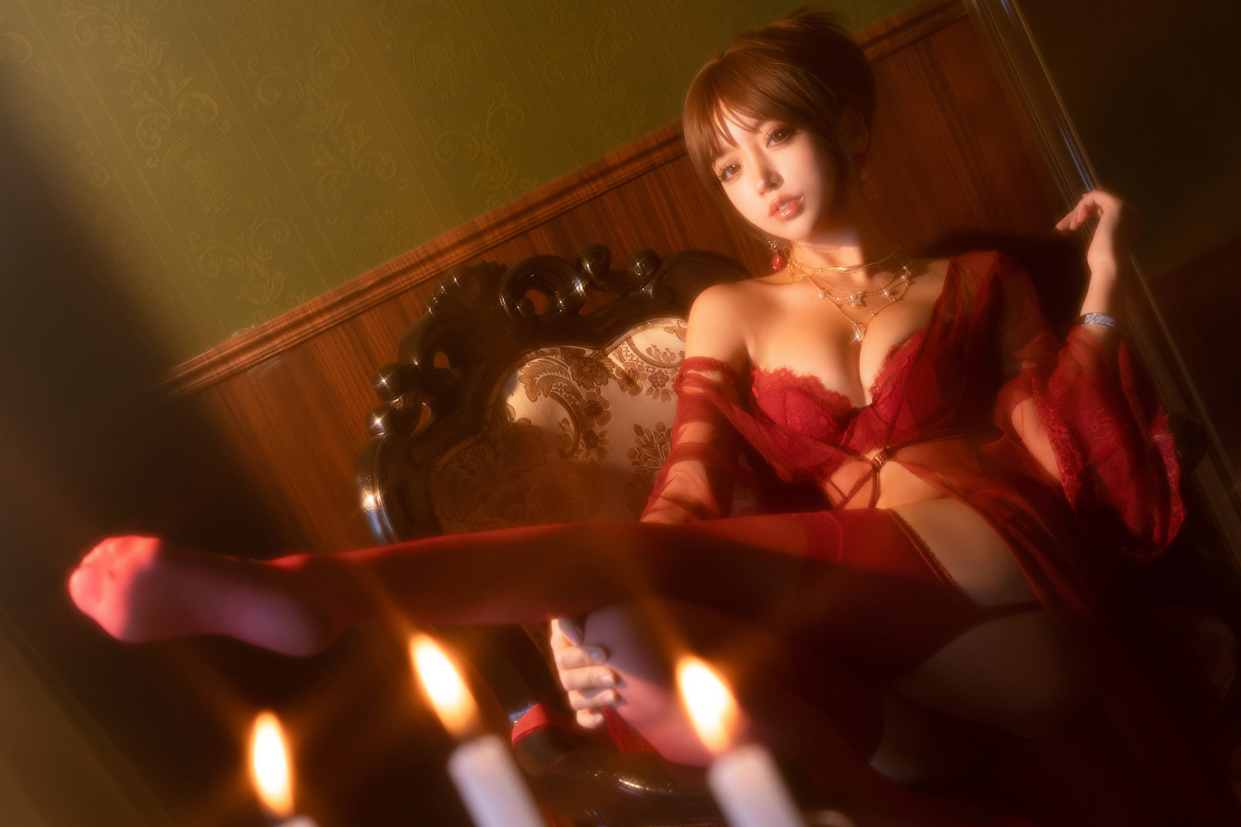 斗鱼米线线sama写真 - 温柔小妈  第32张