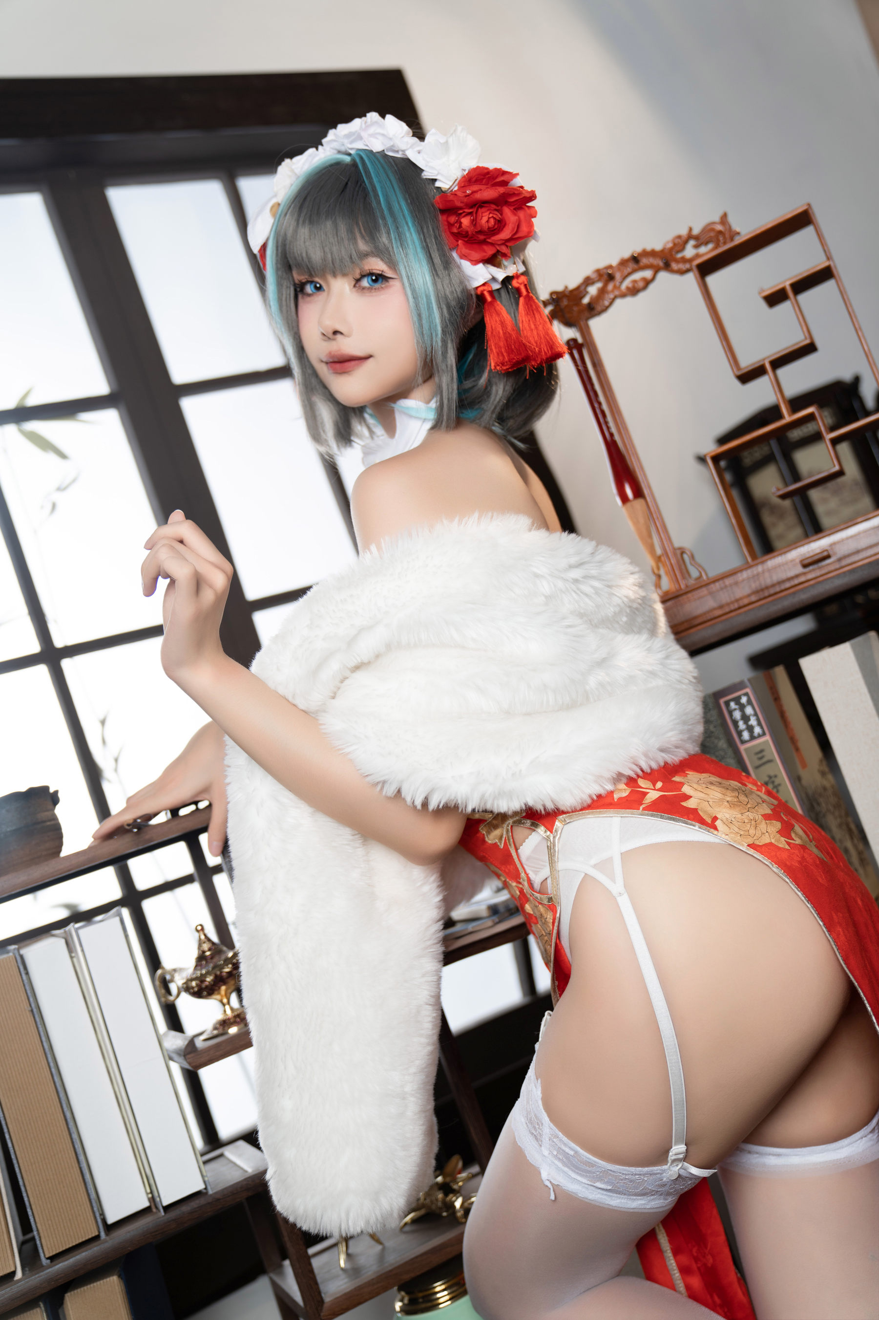 微博妹子Momoko葵葵 - 柴郡旗袍  第17张