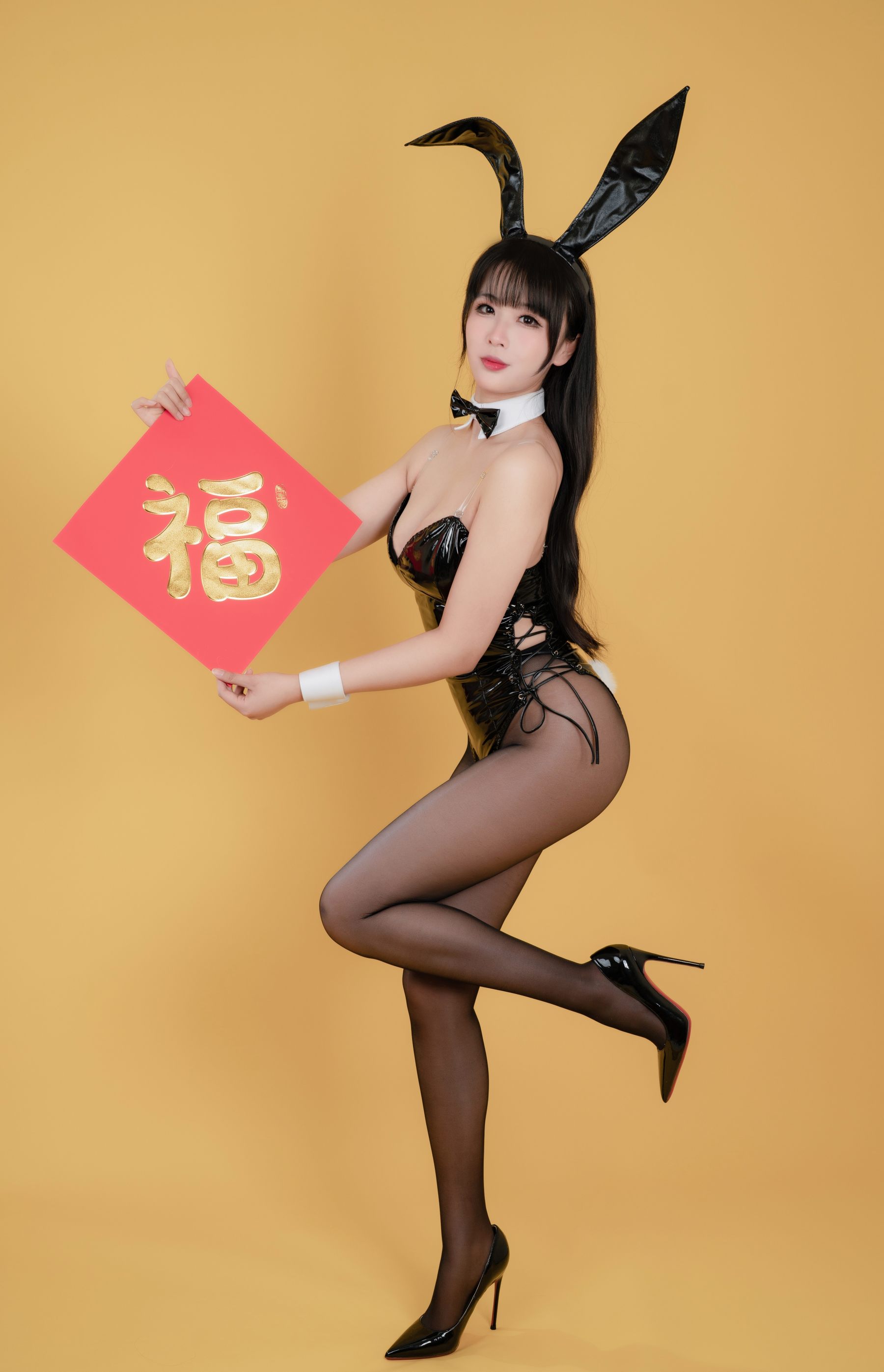 轩萧学姐 - 新春福兔 黑兔女郎  第9张