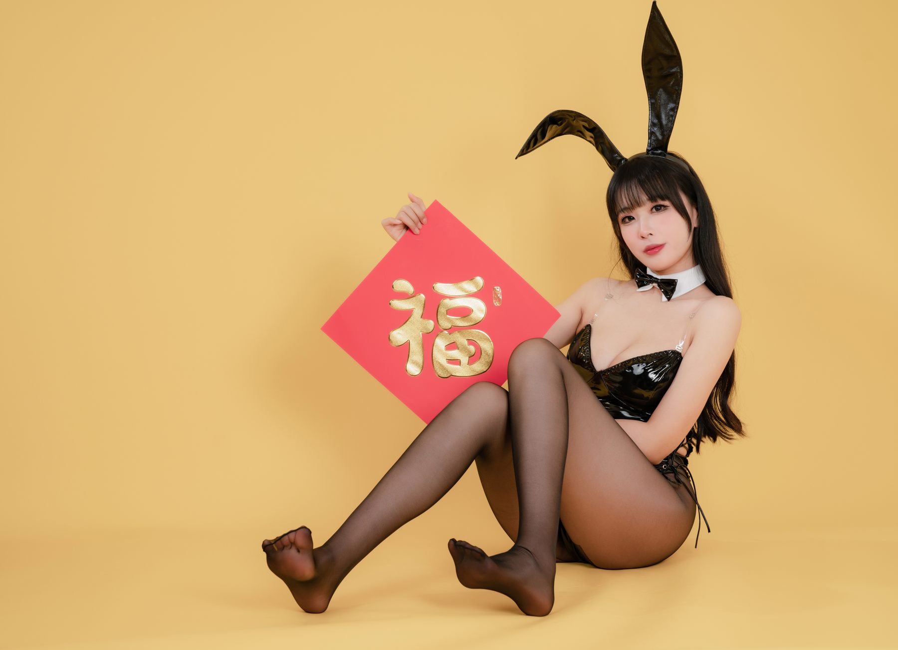 轩萧学姐 - 新春福兔 黑兔女郎  第3张