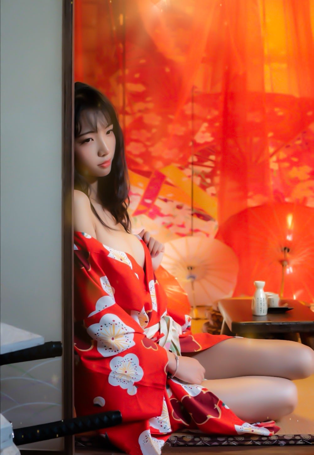 清纯妹子西瓜 - 和服  第2张