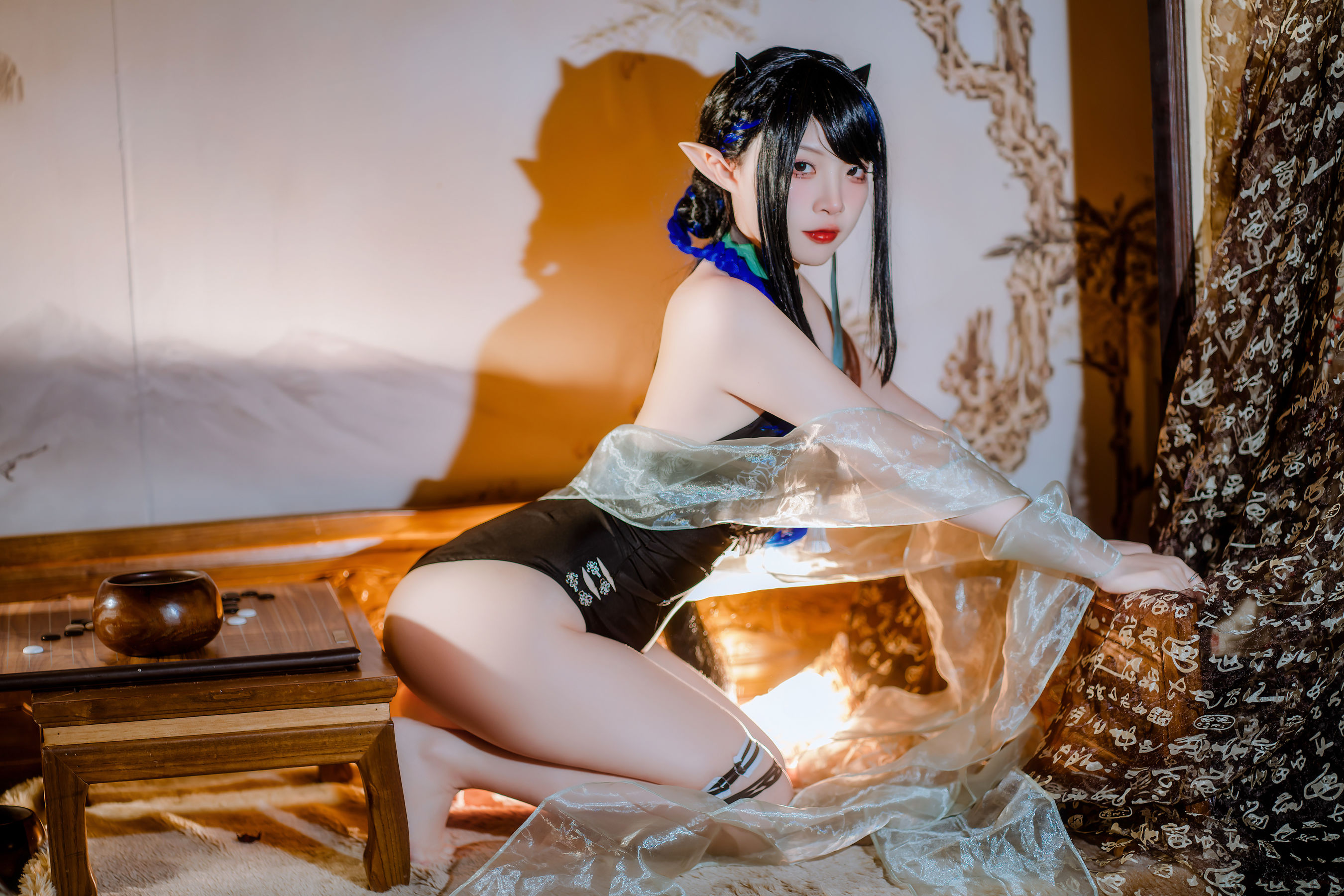 人气Coser 二佐Nisa - 泰拉夏日纪事 方舟夜半泳装  第26张