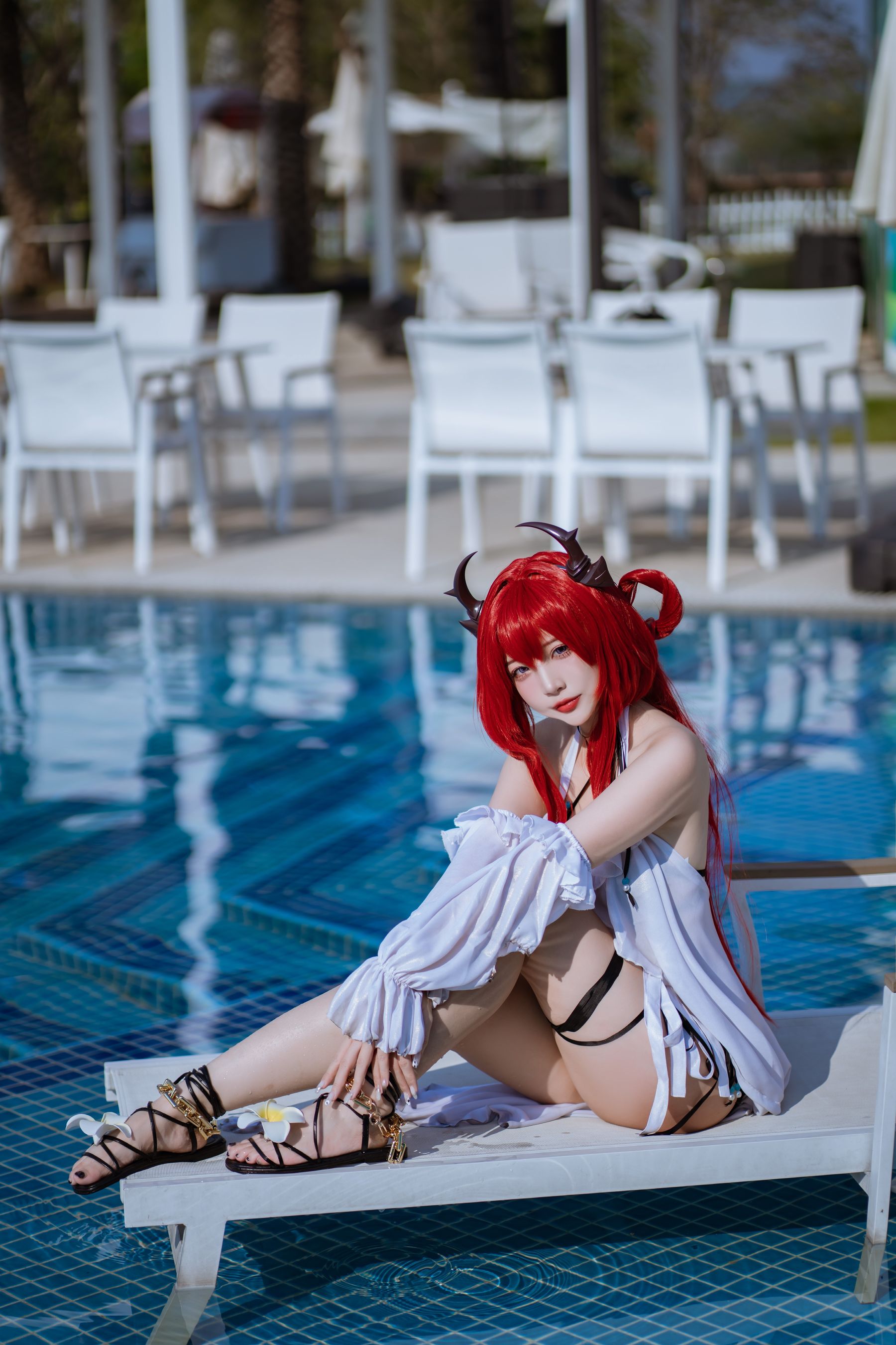 人气Coser 二佐Nisa - 泰拉夏日纪事 史尔特尔泳装  第14张