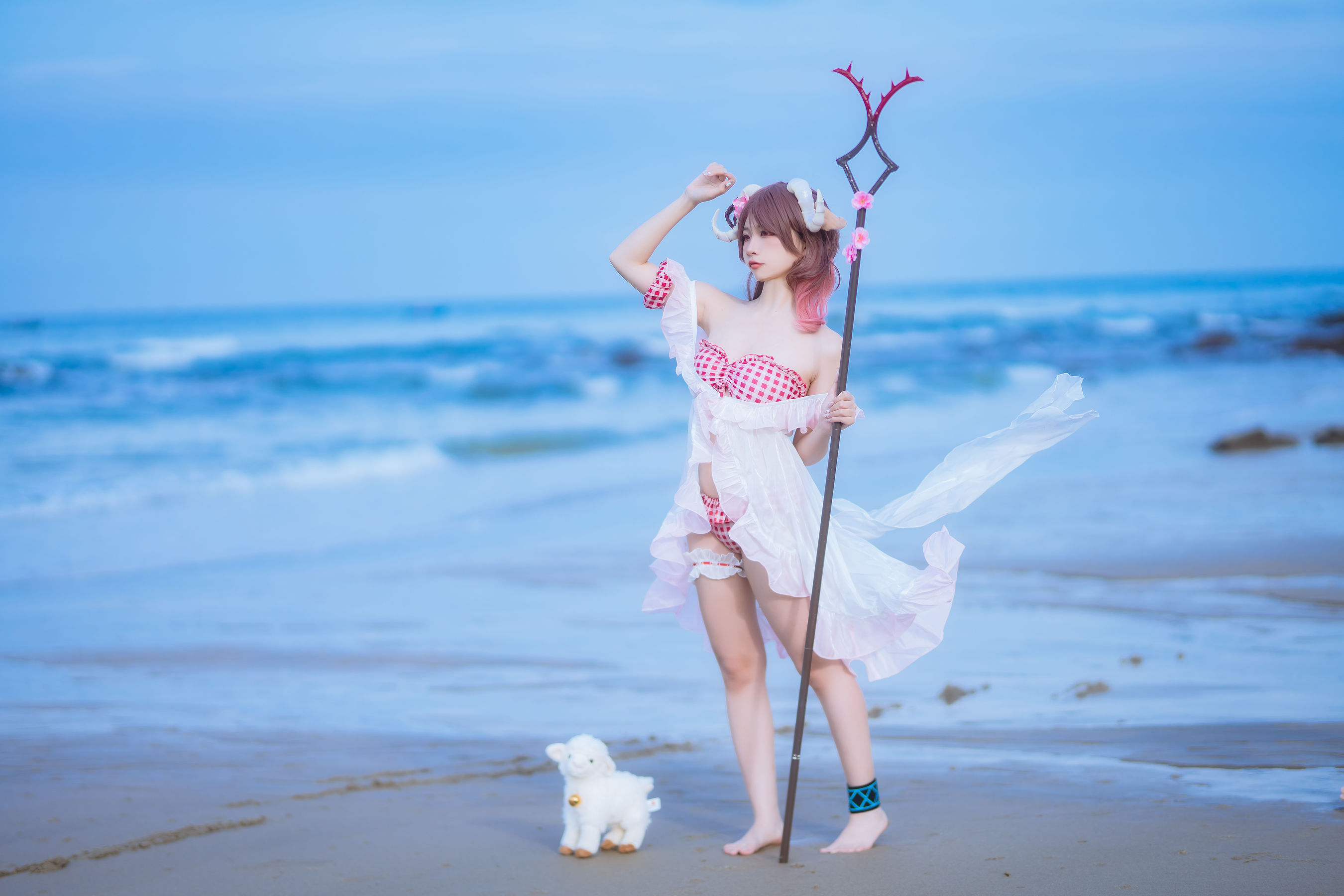 人气Coser 二佐Nisa - 泰拉夏日纪事 艾雅法拉泳装  第2张