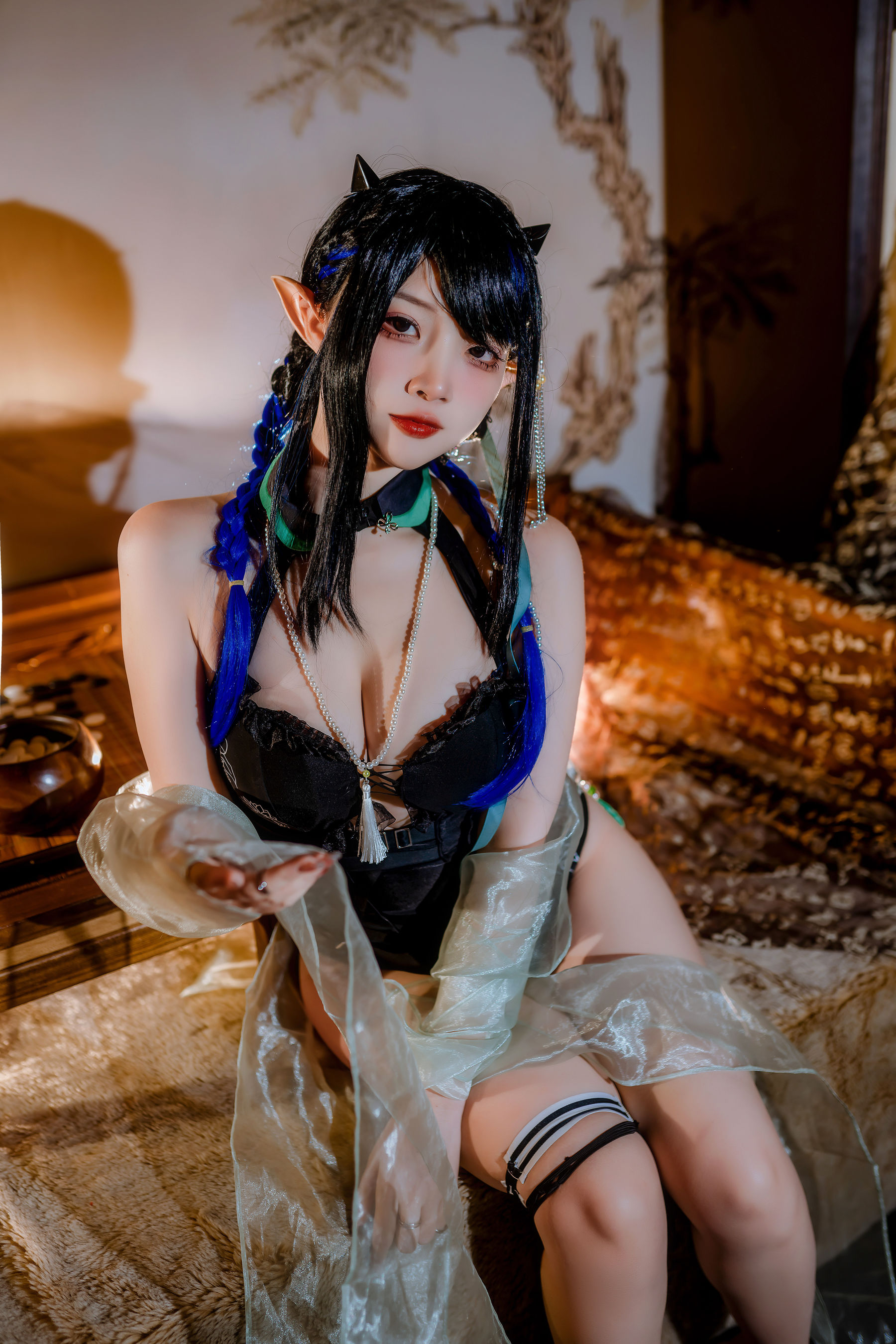 人气Coser 二佐Nisa - 泰拉夏日纪事 方舟夜半泳装  第21张