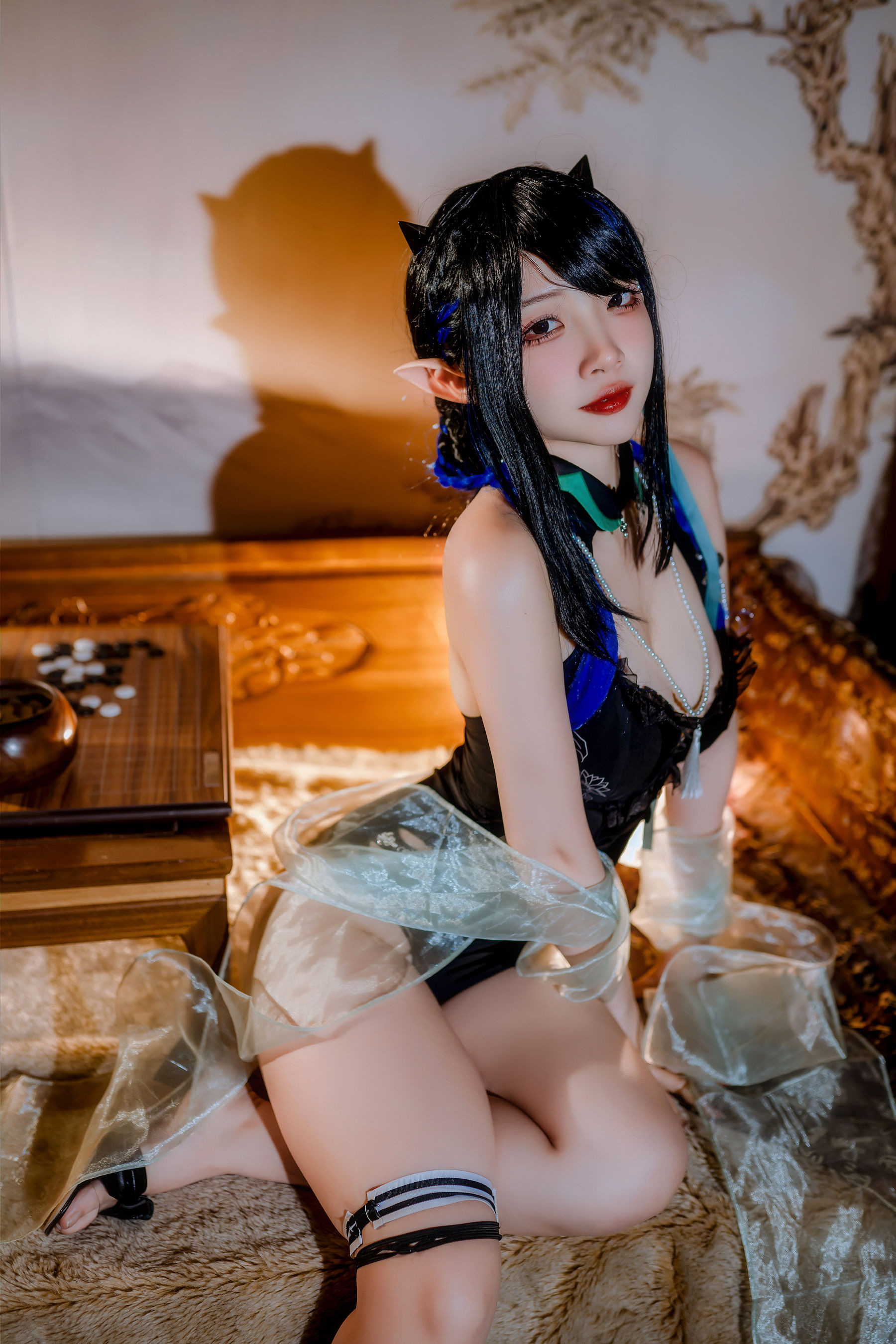 人气Coser 二佐Nisa - 泰拉夏日纪事 方舟夜半泳装  第15张