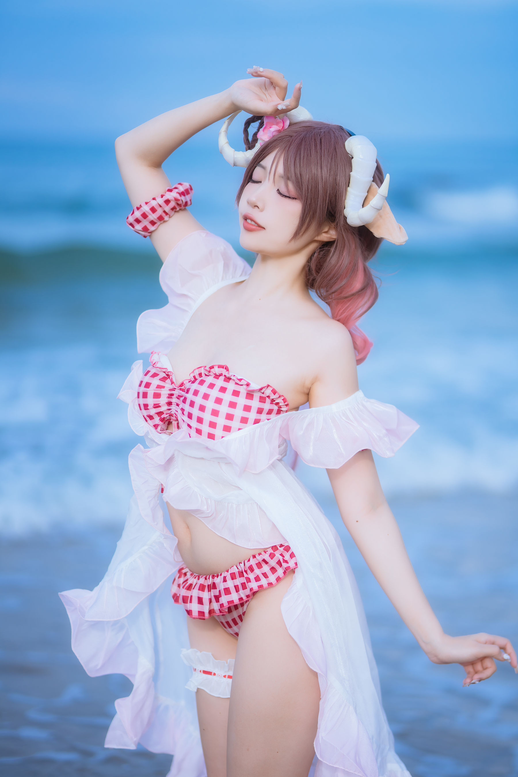 人气Coser 二佐Nisa - 泰拉夏日纪事 艾雅法拉泳装  第13张