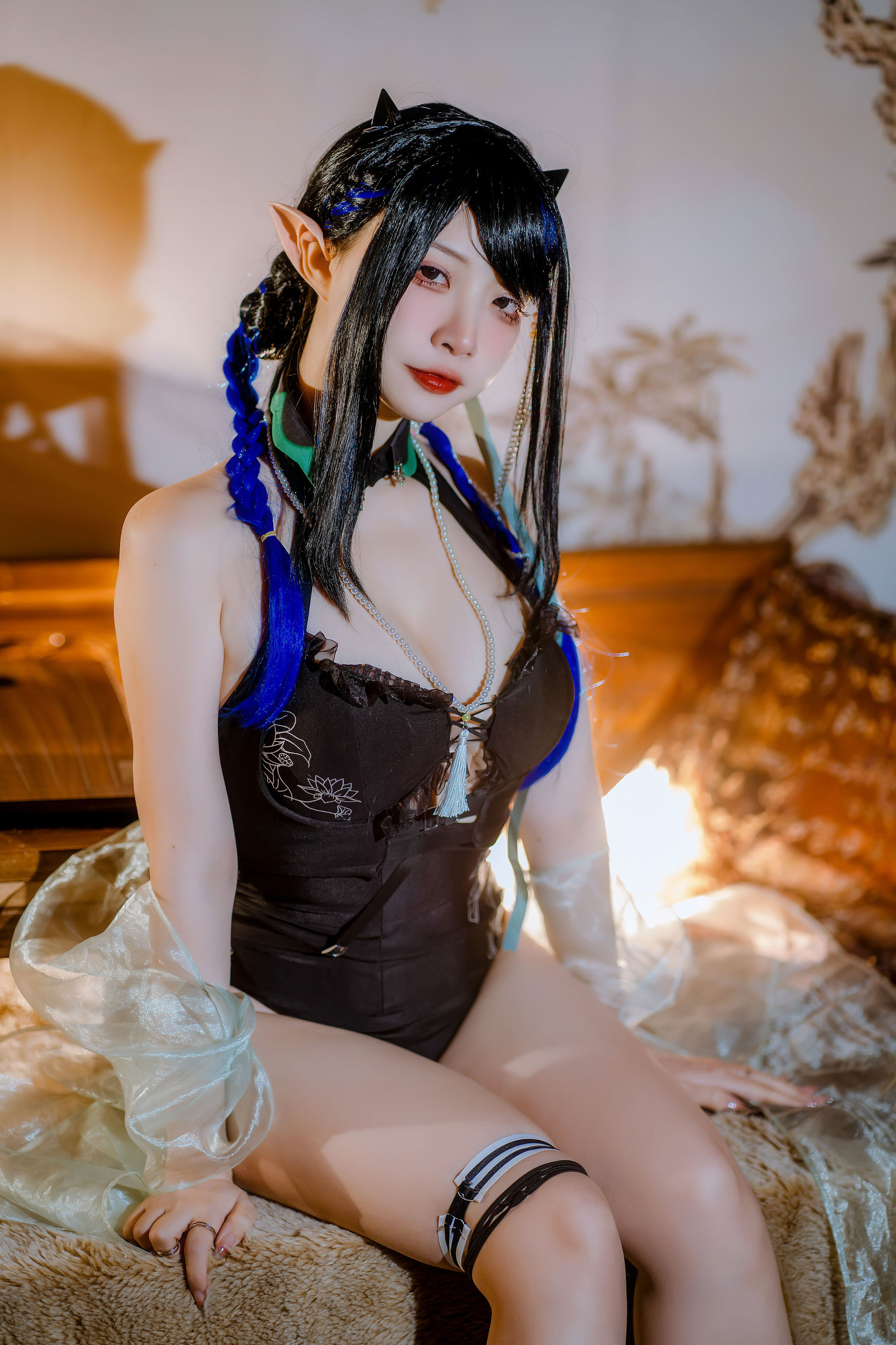 人气Coser 二佐Nisa - 泰拉夏日纪事 方舟夜半泳装  第34张