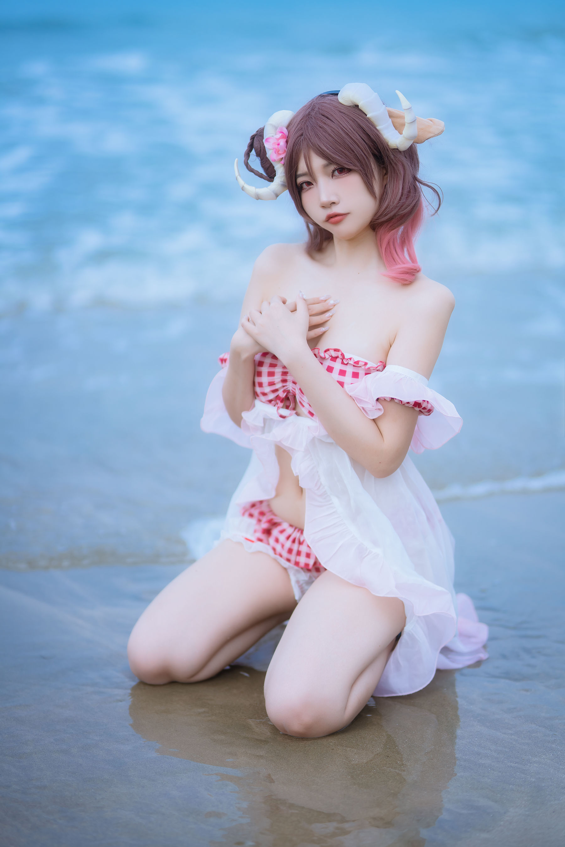 人气Coser 二佐Nisa - 泰拉夏日纪事 艾雅法拉泳装  第25张