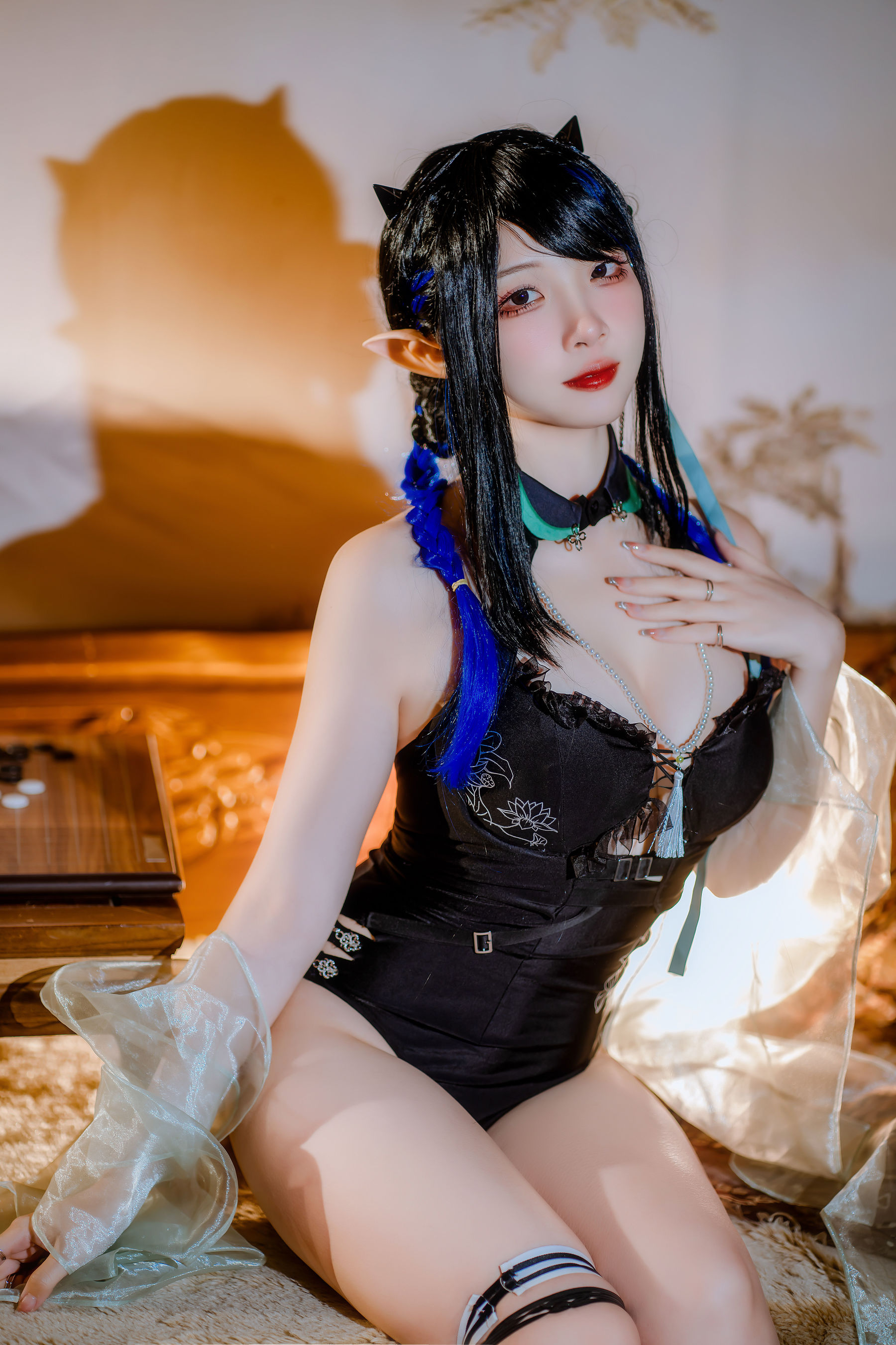 人气Coser 二佐Nisa - 泰拉夏日纪事 方舟夜半泳装  第32张
