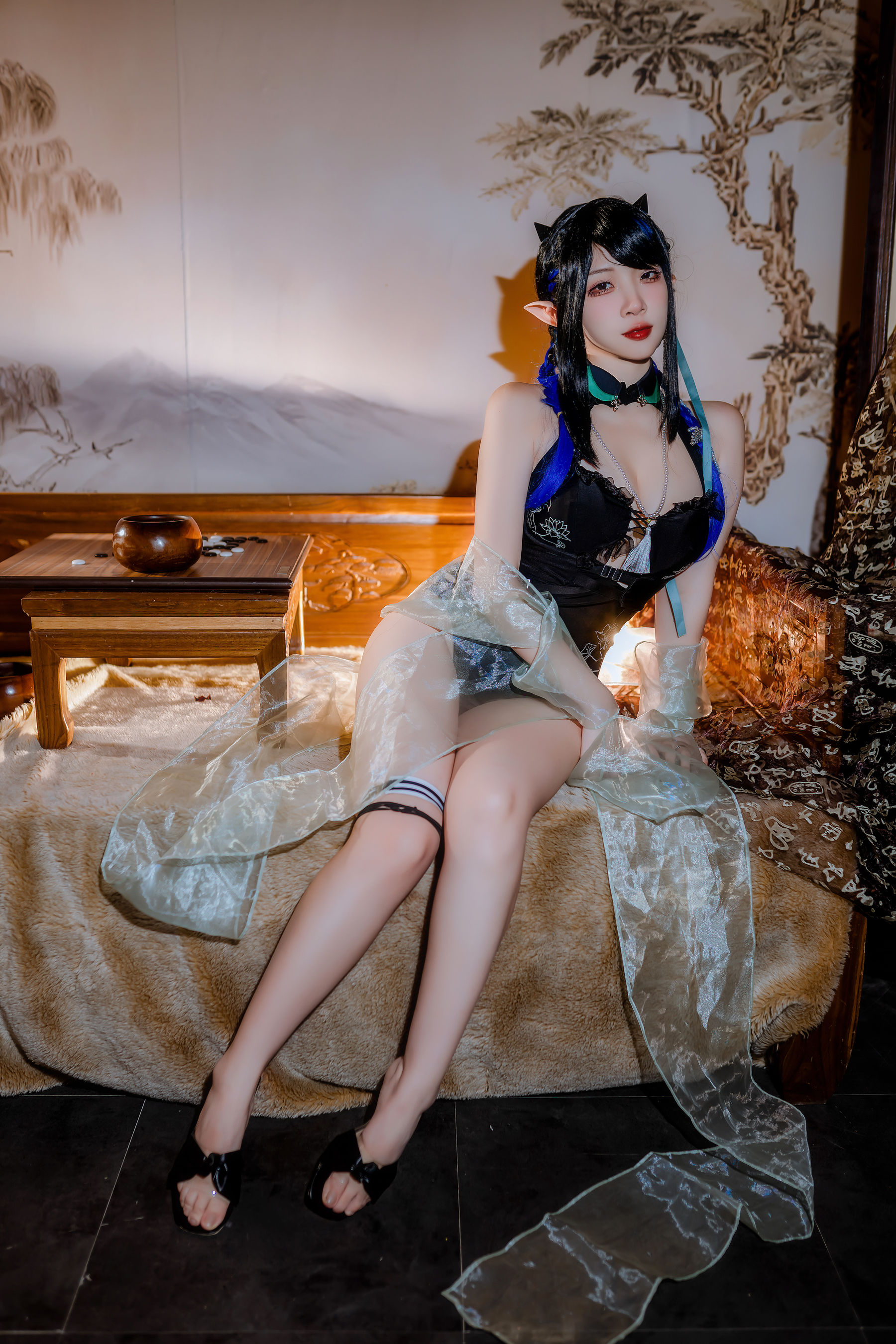人气Coser 二佐Nisa - 泰拉夏日纪事 方舟夜半泳装  第20张