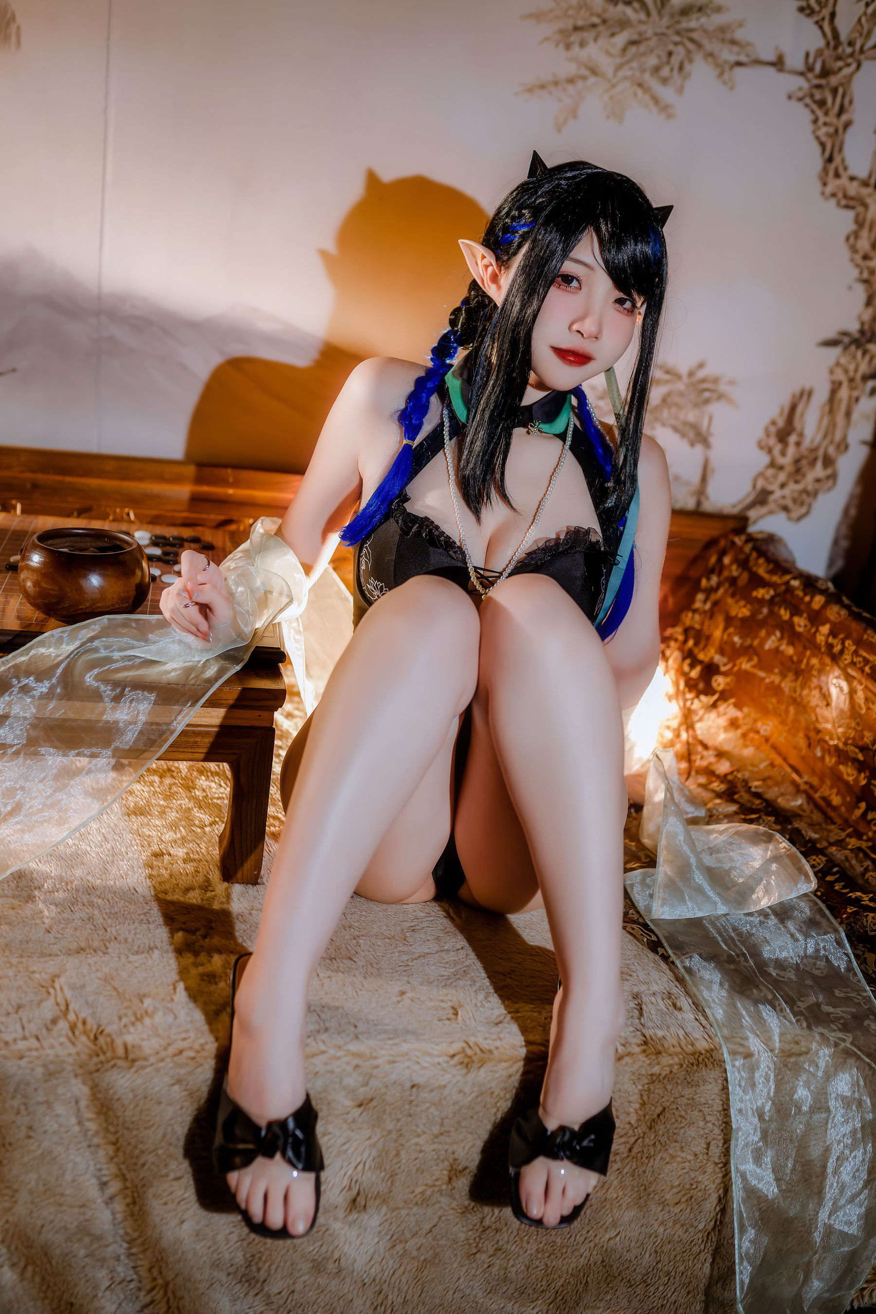 人气Coser 二佐Nisa - 泰拉夏日纪事 方舟夜半泳装  第18张