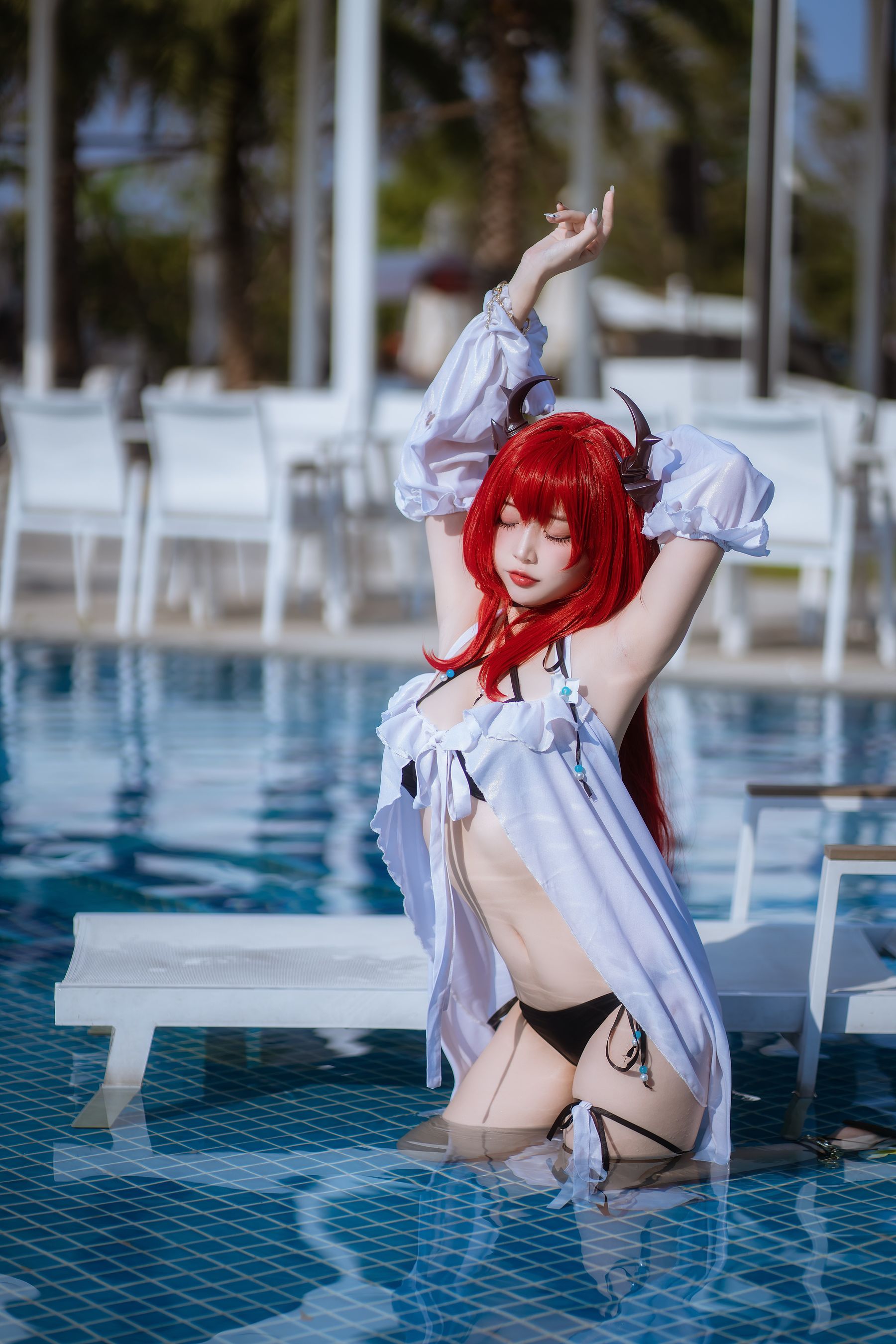 人气Coser 二佐Nisa - 泰拉夏日纪事 史尔特尔泳装  第22张