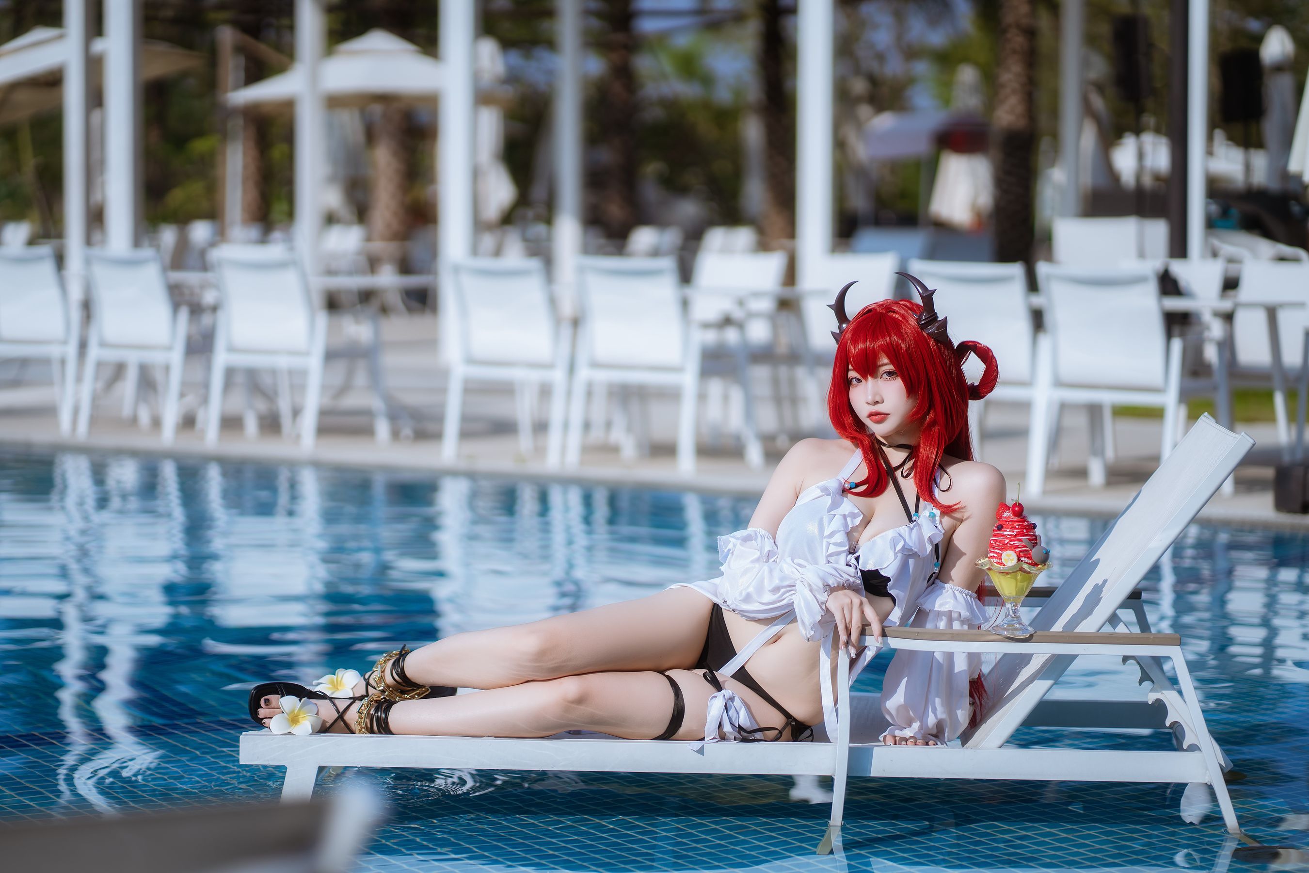 人气Coser 二佐Nisa - 泰拉夏日纪事 史尔特尔泳装  第10张