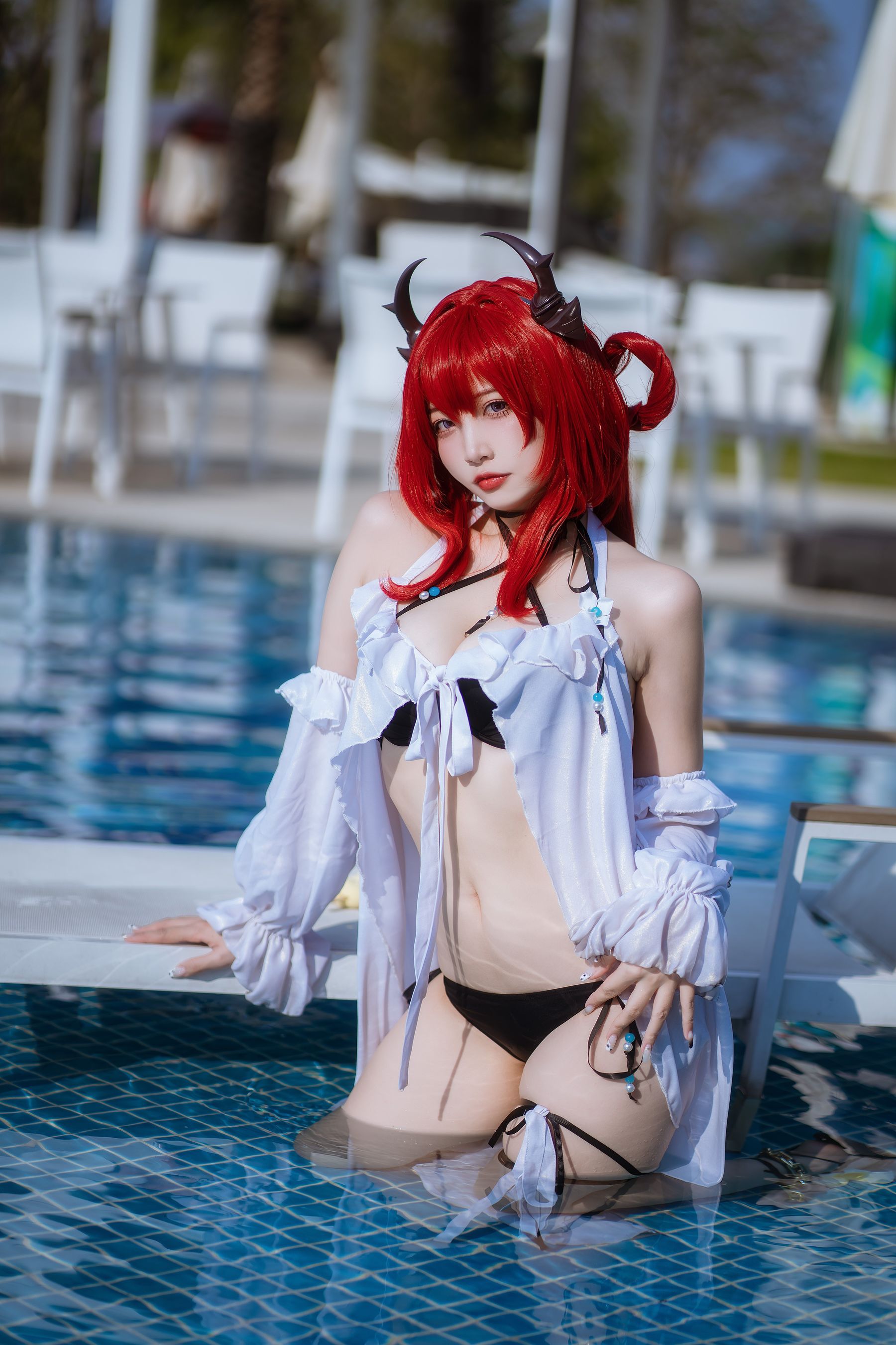 人气Coser 二佐Nisa - 泰拉夏日纪事 史尔特尔泳装  第21张