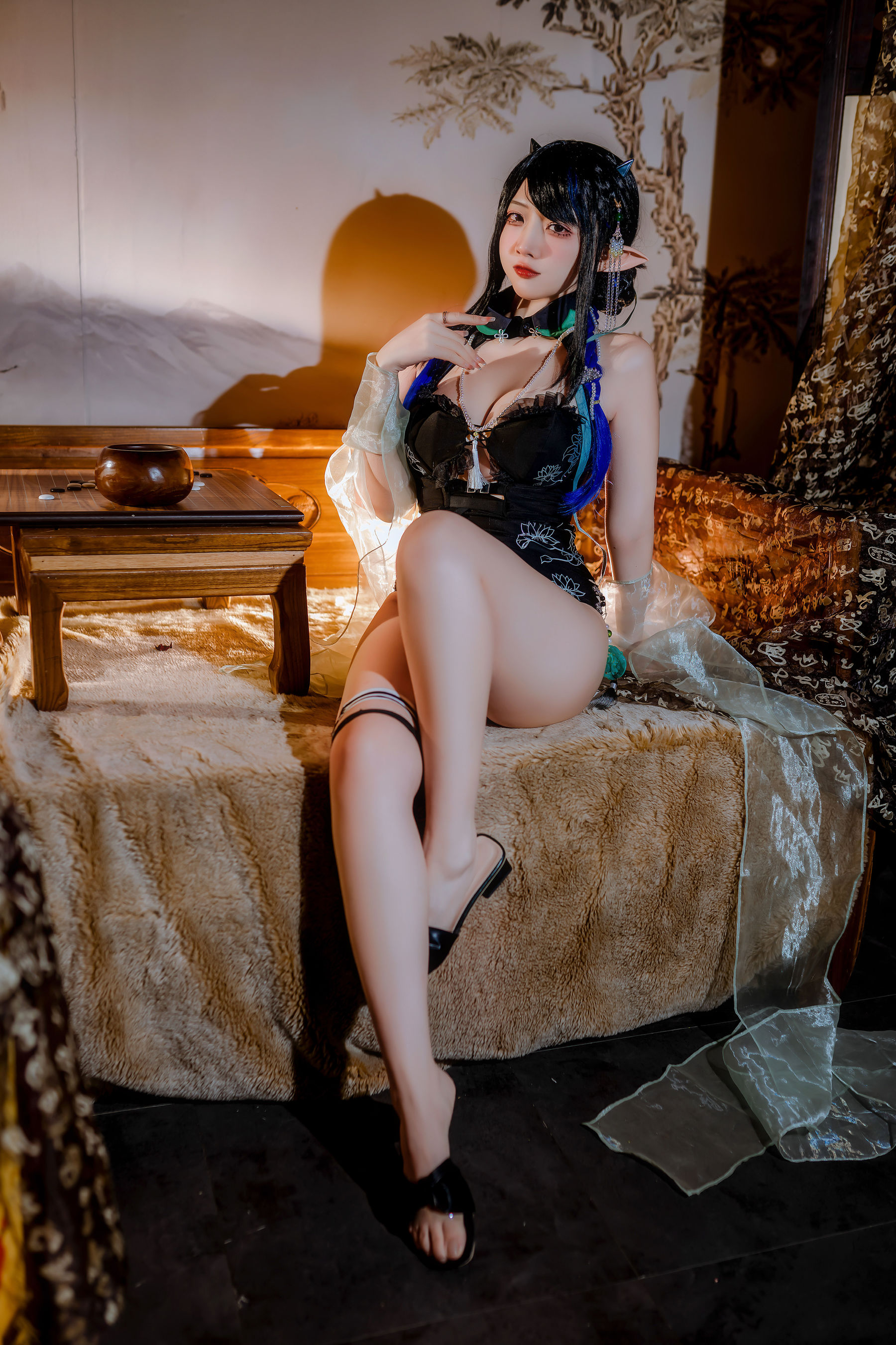 人气Coser 二佐Nisa - 泰拉夏日纪事 方舟夜半泳装  第9张
