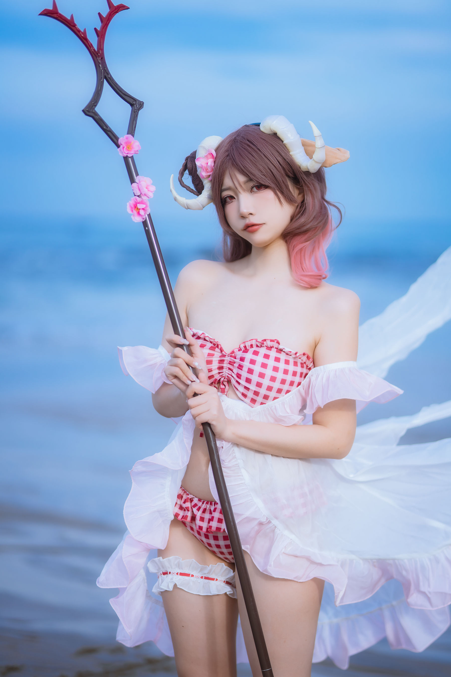人气Coser 二佐Nisa - 泰拉夏日纪事 艾雅法拉泳装  第3张
