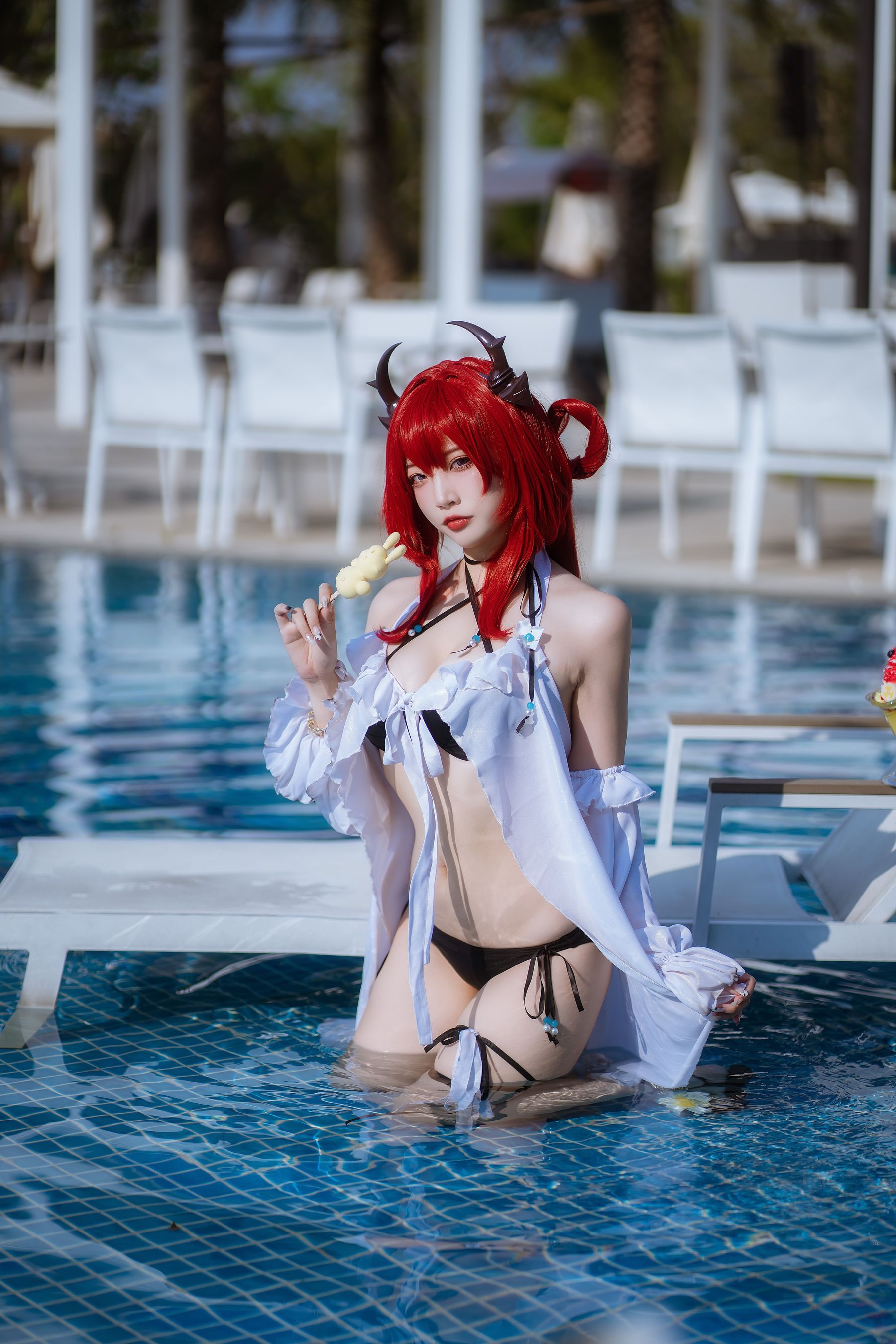 人气Coser 二佐Nisa - 泰拉夏日纪事 史尔特尔泳装  第18张