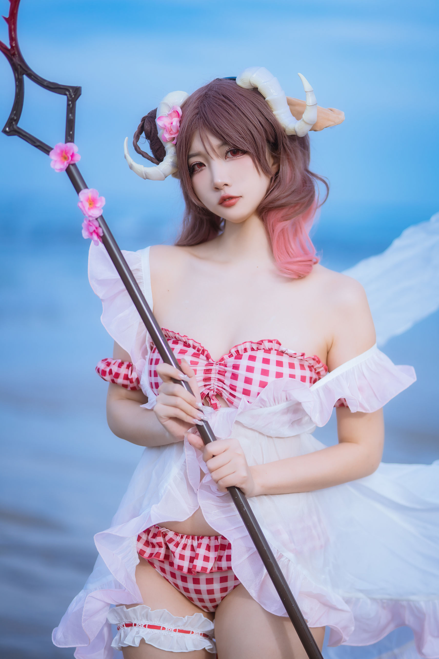 人气Coser 二佐Nisa - 泰拉夏日纪事 艾雅法拉泳装  第4张
