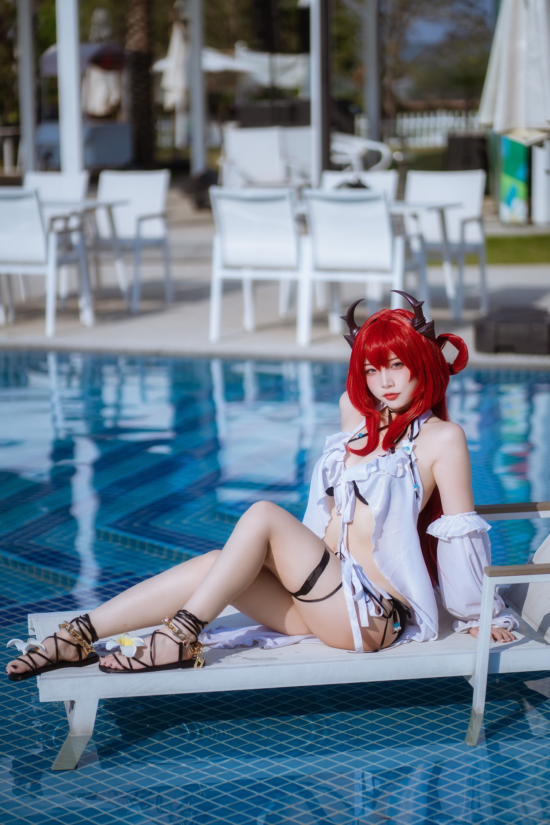 人气Coser 二佐Nisa - 泰拉夏日纪事 史尔特尔泳装  第15张