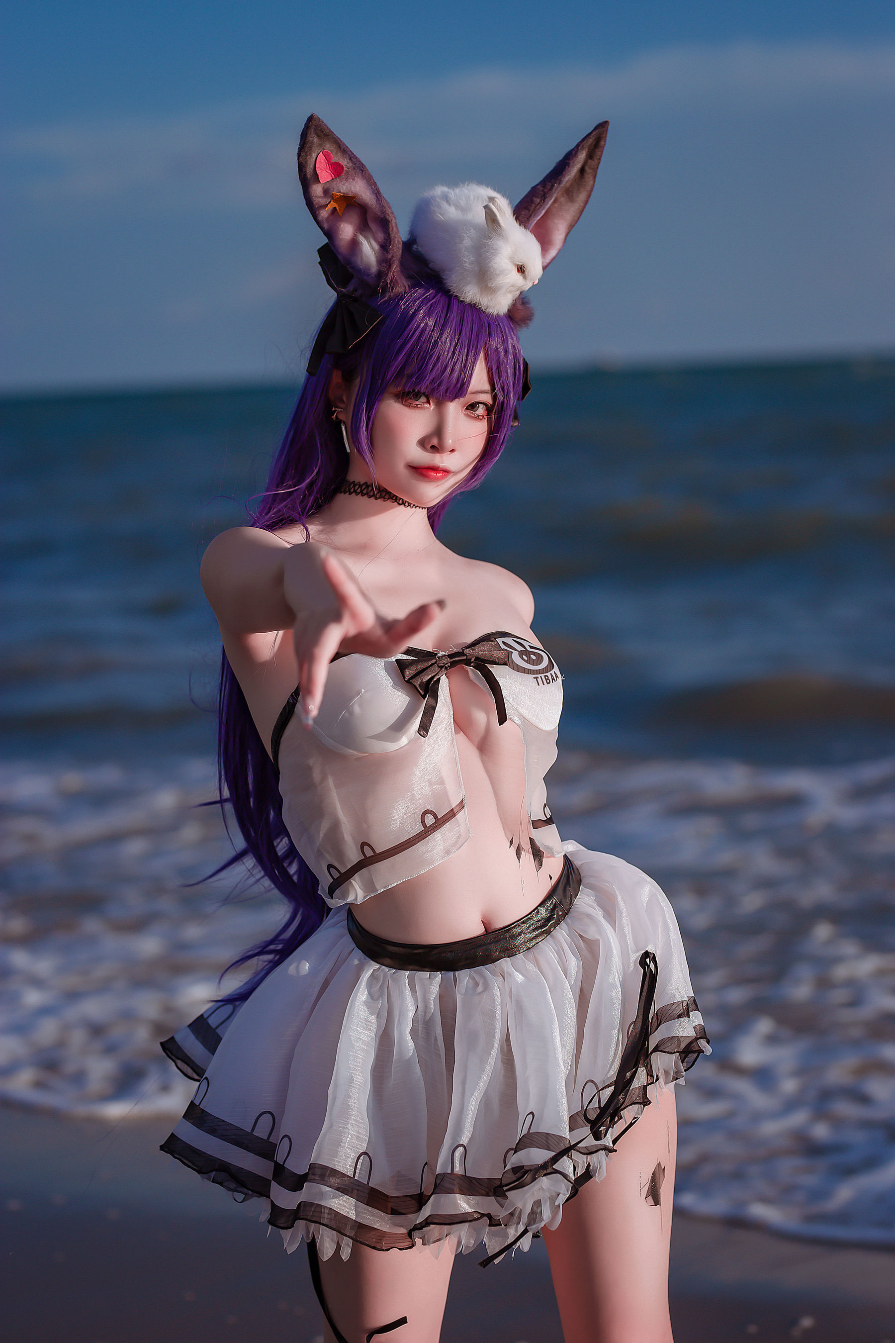 人气Coser 二佐Nisa - 泰拉夏日纪事 方舟暗索泳装  第31张