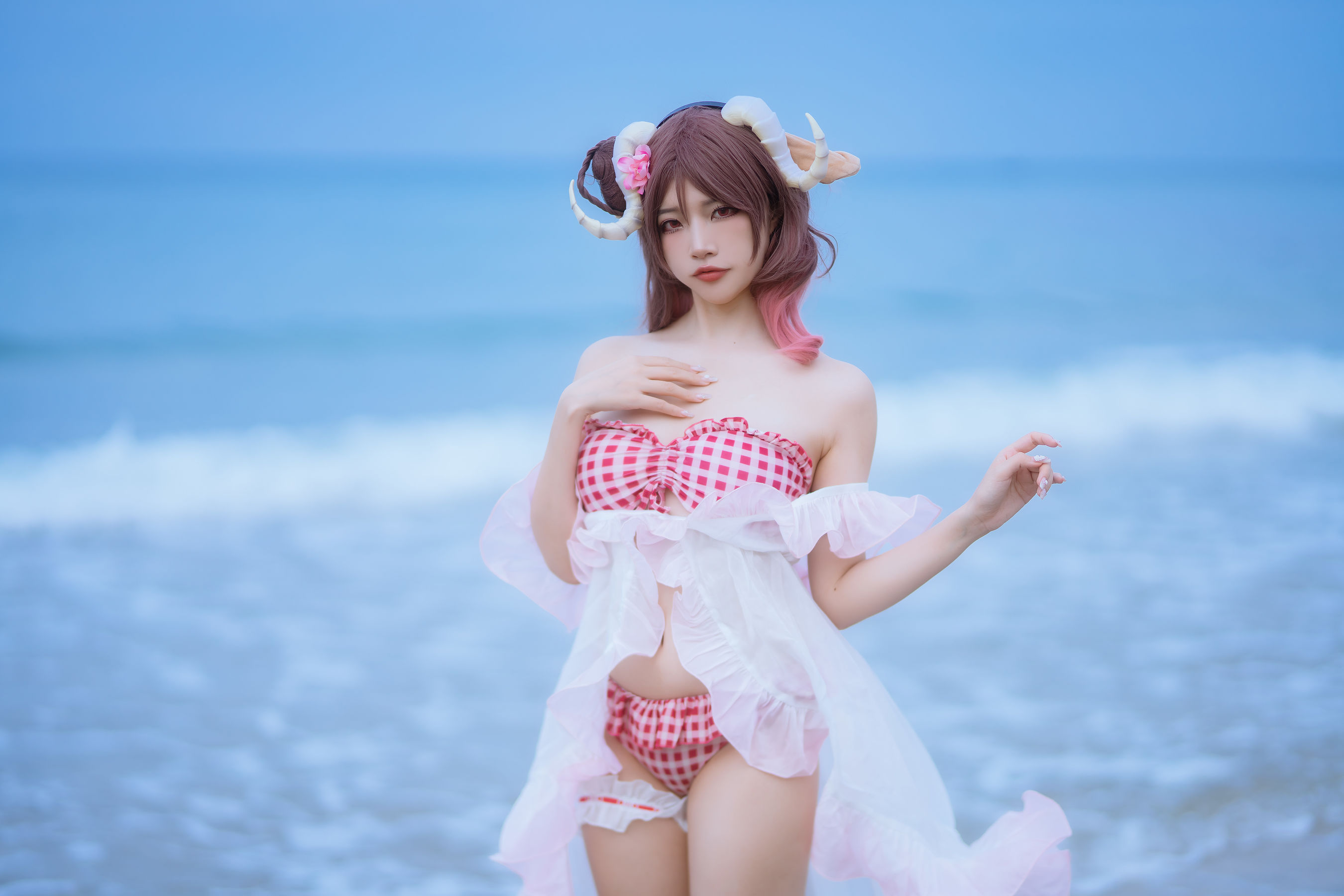 人气Coser 二佐Nisa - 泰拉夏日纪事 艾雅法拉泳装  第20张