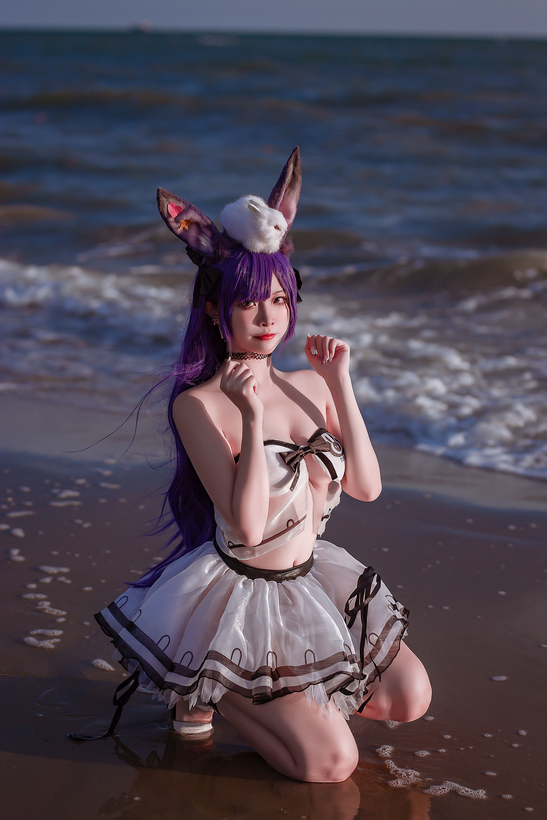 人气Coser 二佐Nisa - 泰拉夏日纪事 方舟暗索泳装  第26张