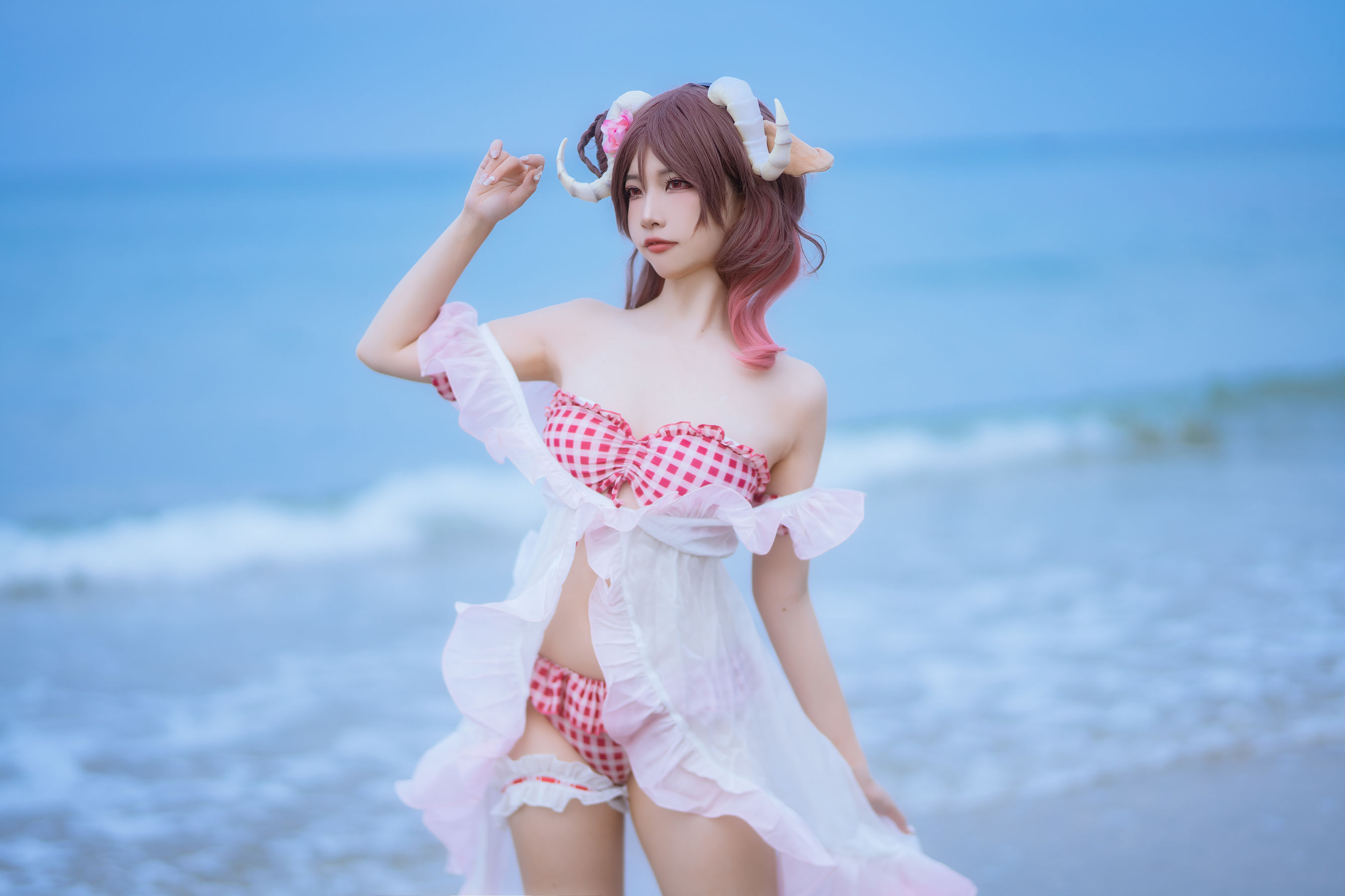 人气Coser 二佐Nisa - 泰拉夏日纪事 艾雅法拉泳装  第18张