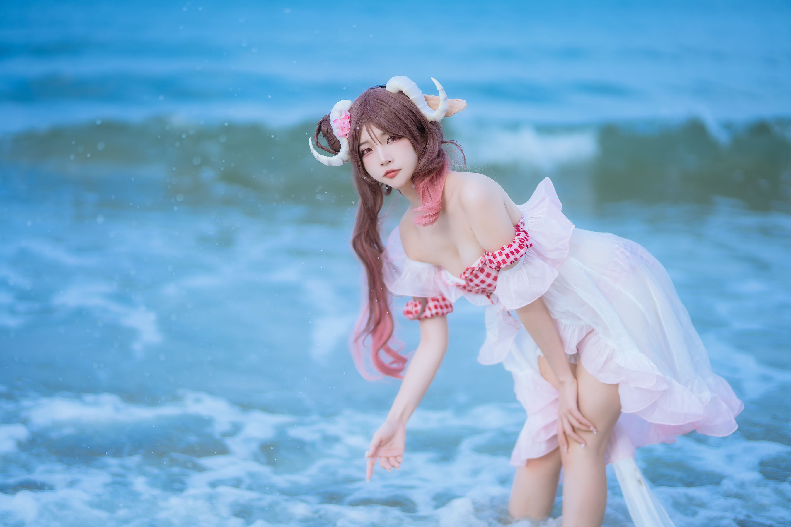 人气Coser 二佐Nisa - 泰拉夏日纪事 艾雅法拉泳装  第15张