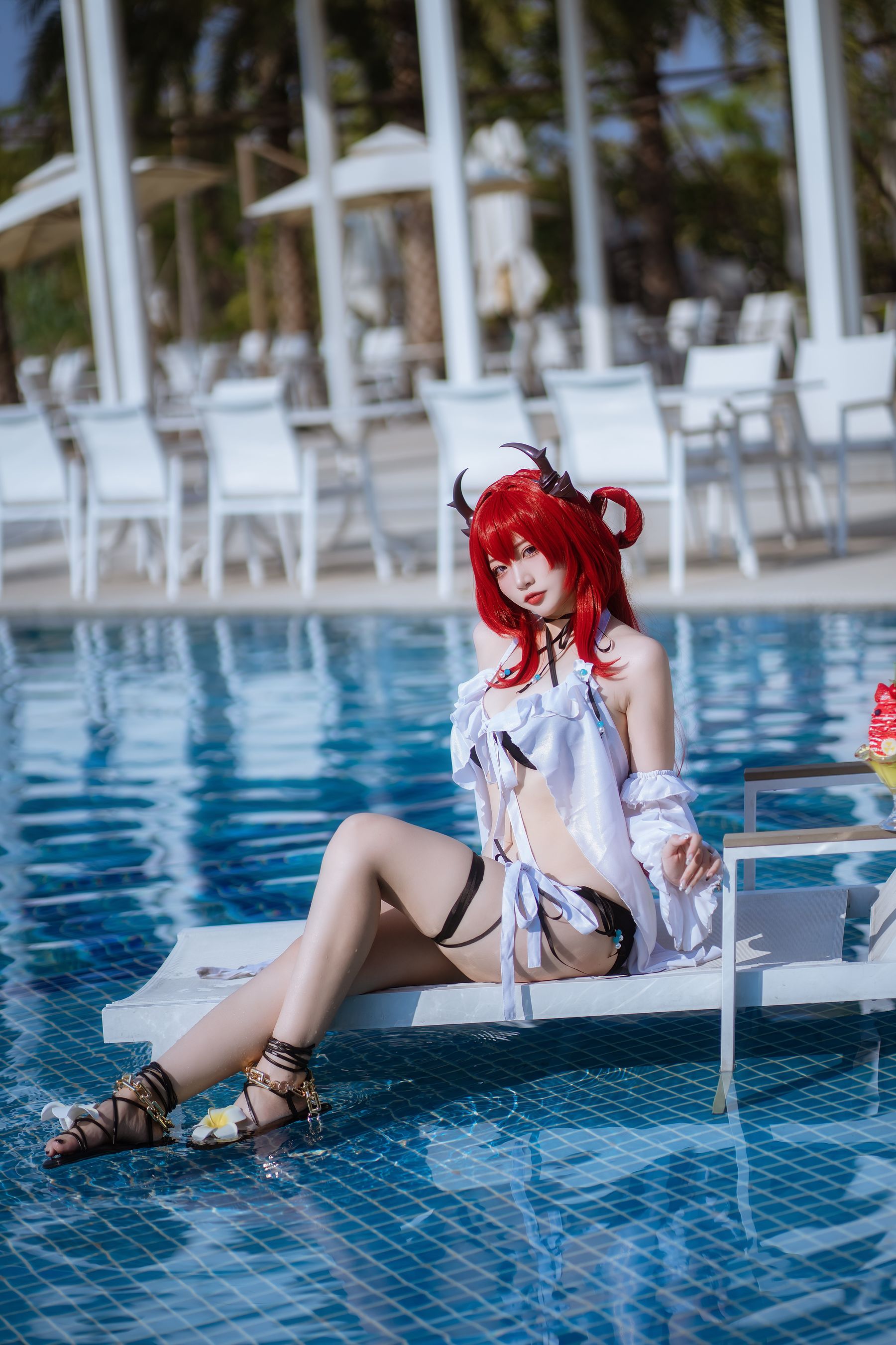 人气Coser 二佐Nisa - 泰拉夏日纪事 史尔特尔泳装  第9张