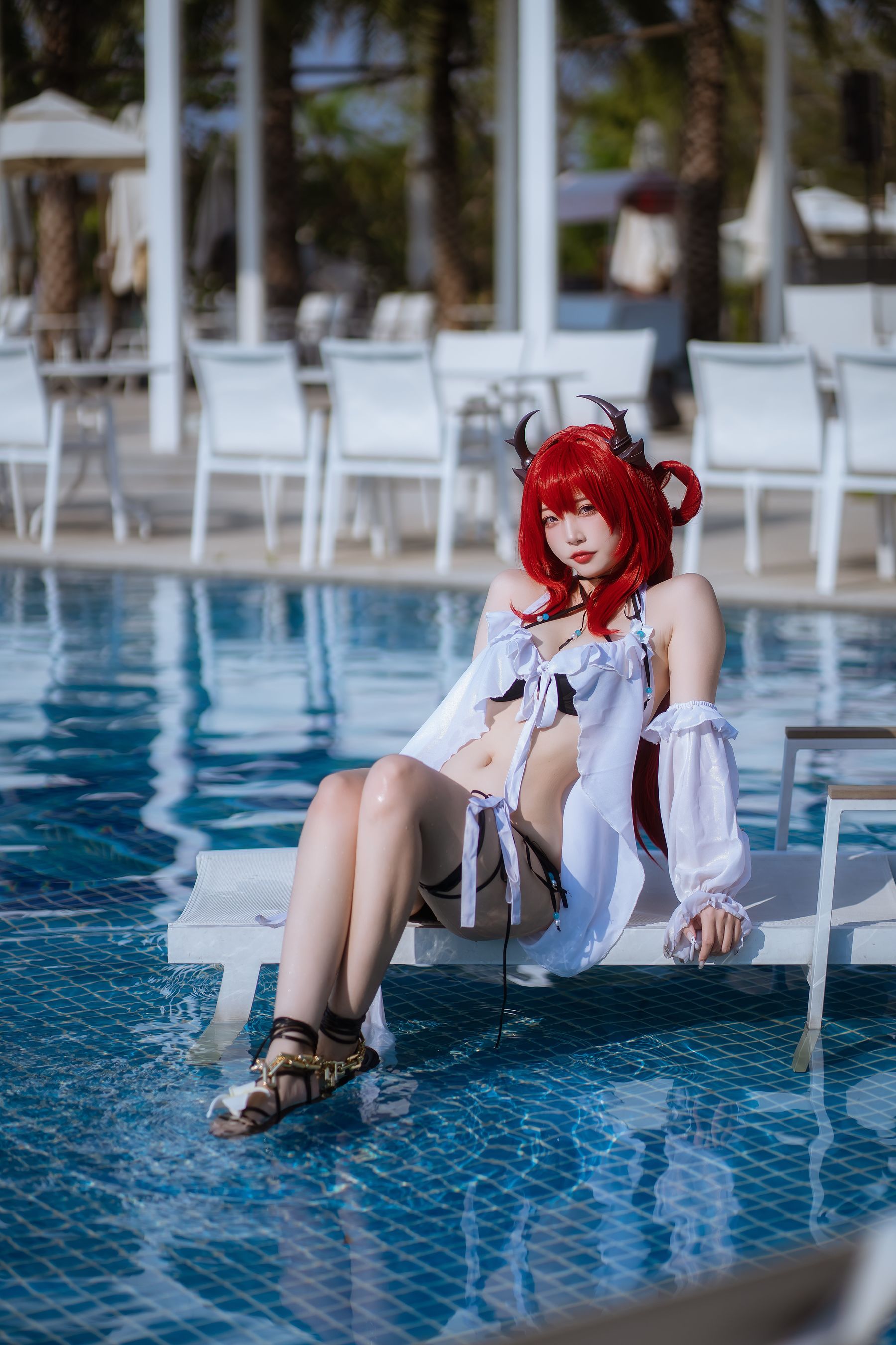 人气Coser 二佐Nisa - 泰拉夏日纪事 史尔特尔泳装  第23张
