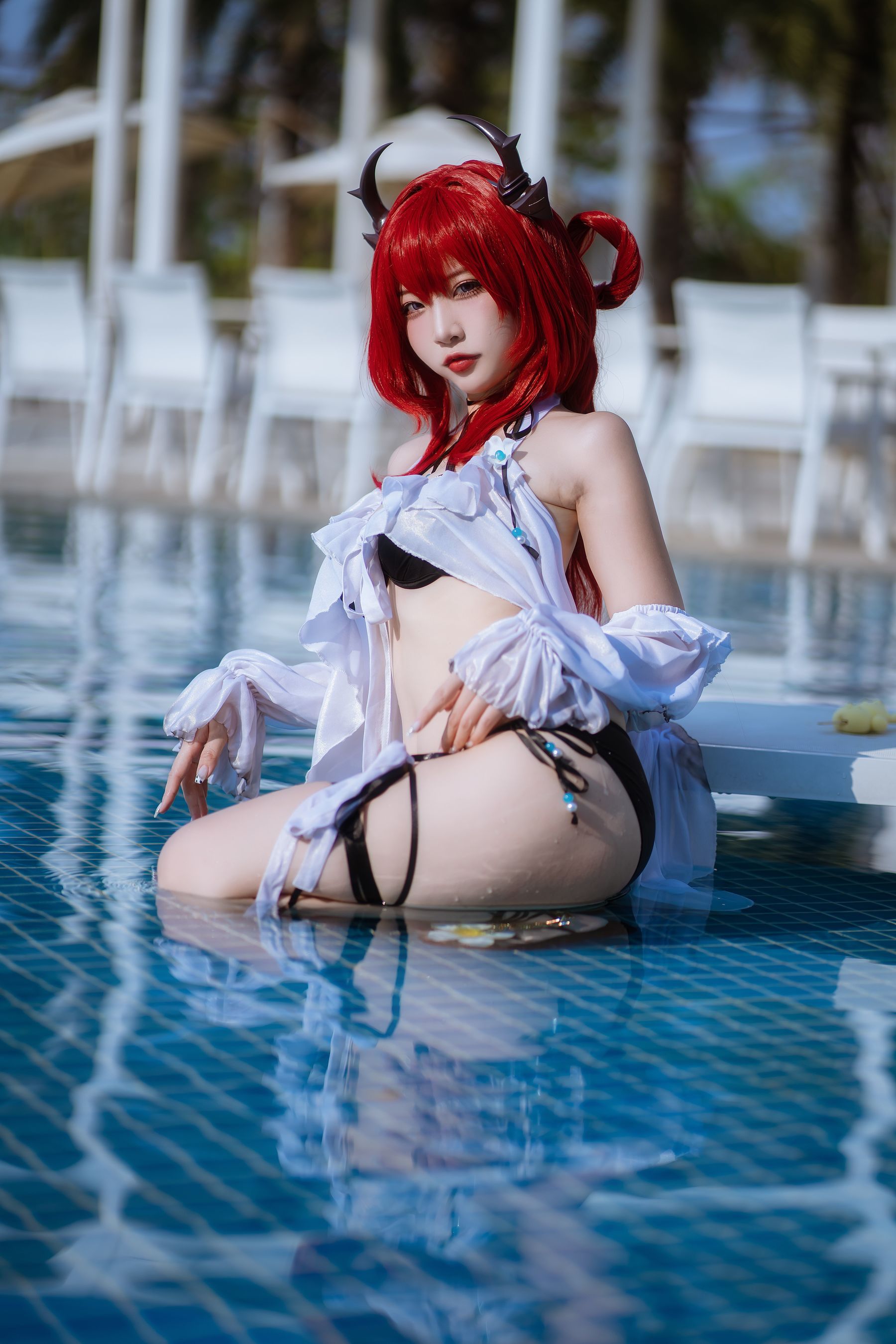人气Coser 二佐Nisa - 泰拉夏日纪事 史尔特尔泳装  第28张