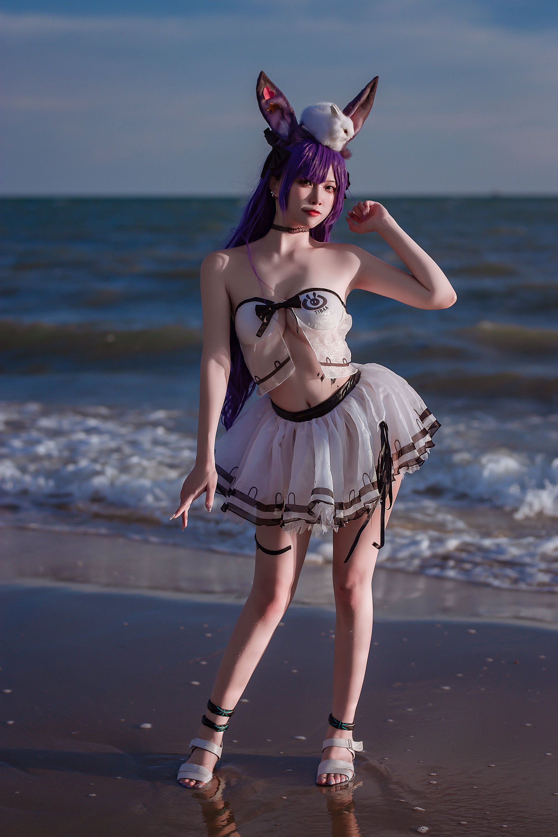 人气Coser 二佐Nisa - 泰拉夏日纪事 方舟暗索泳装  第32张