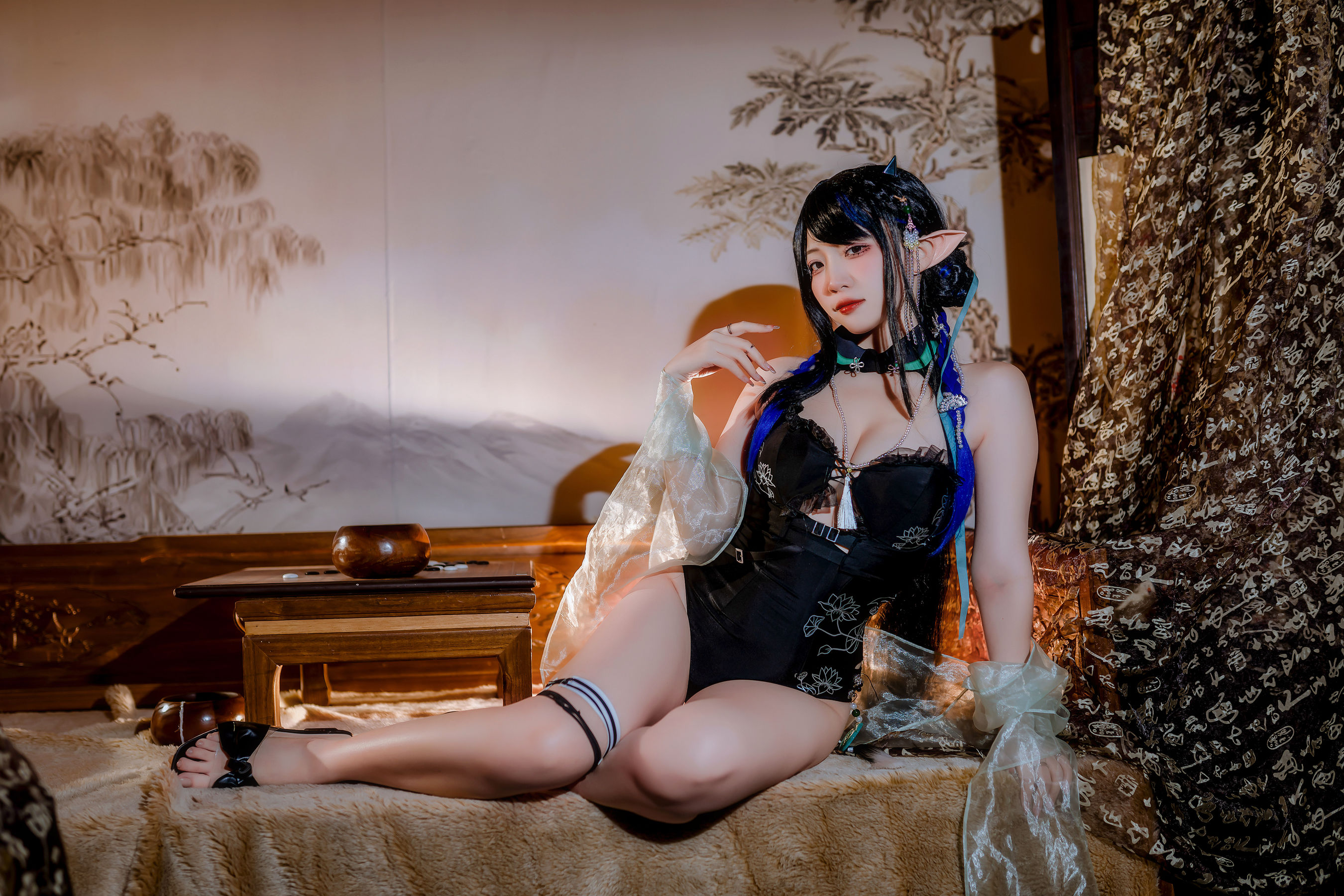 人气Coser 二佐Nisa - 泰拉夏日纪事 方舟夜半泳装  第11张