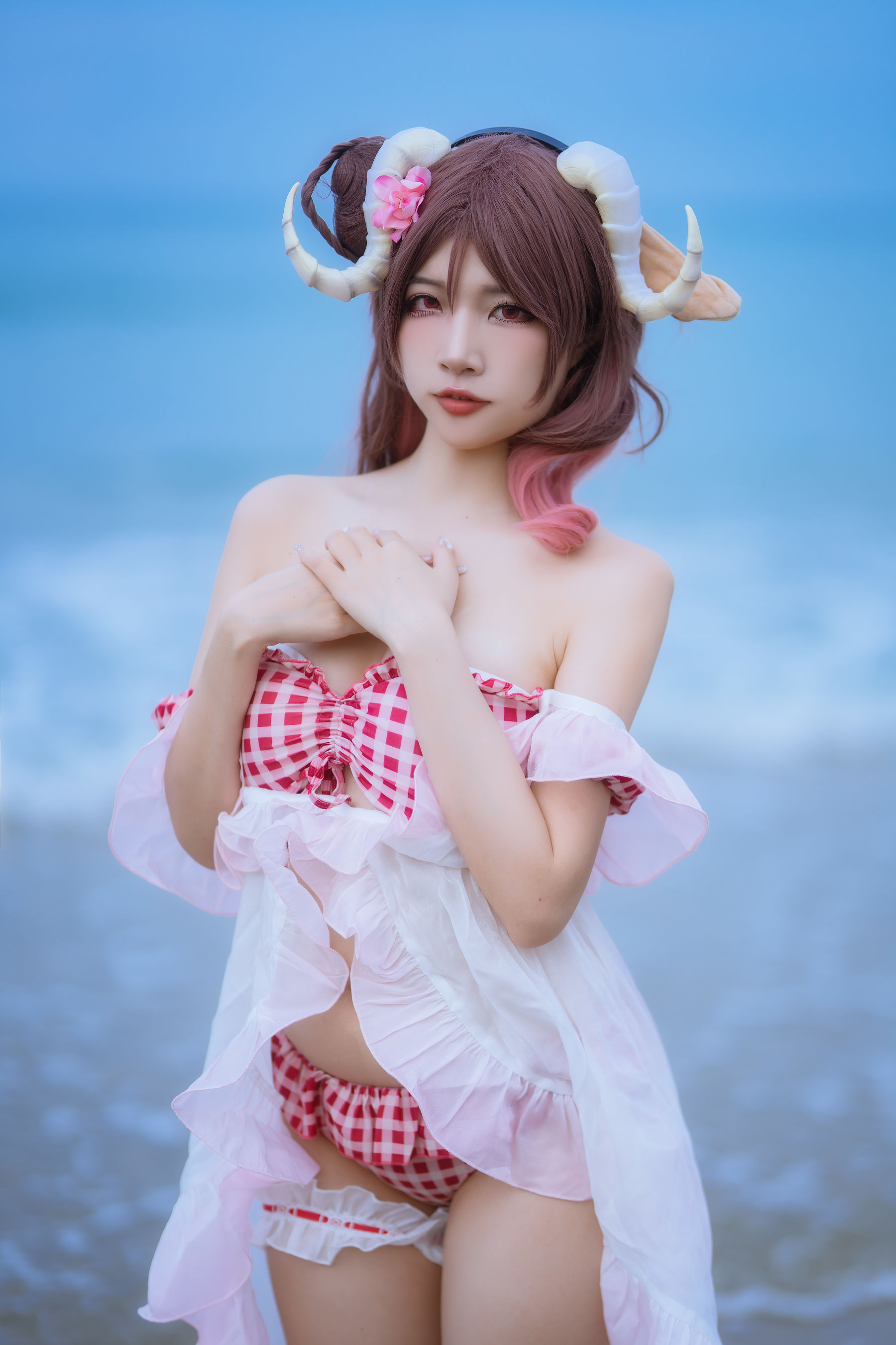 人气Coser 二佐Nisa - 泰拉夏日纪事 艾雅法拉泳装  第21张