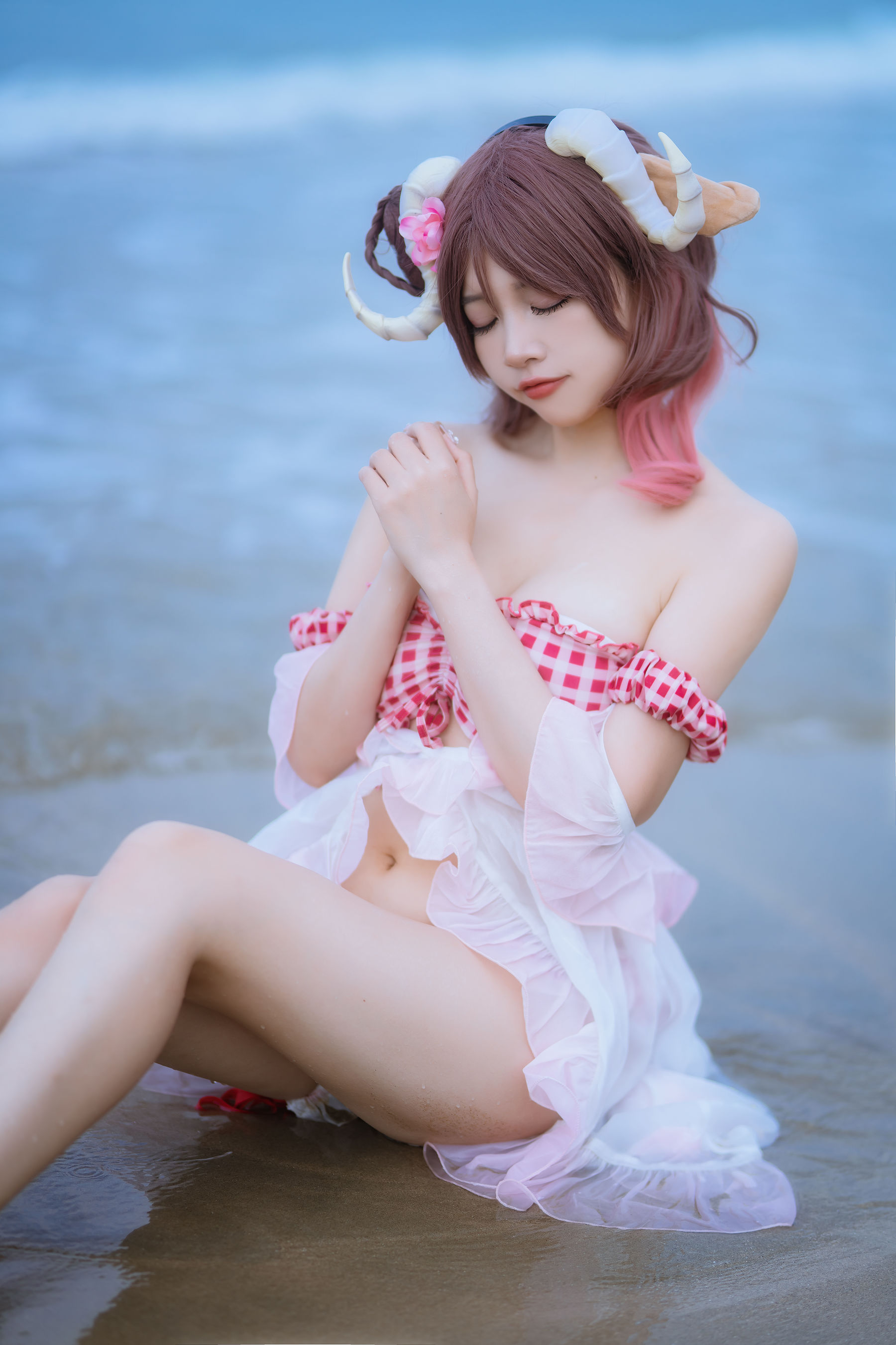 人气Coser 二佐Nisa - 泰拉夏日纪事 艾雅法拉泳装  第37张