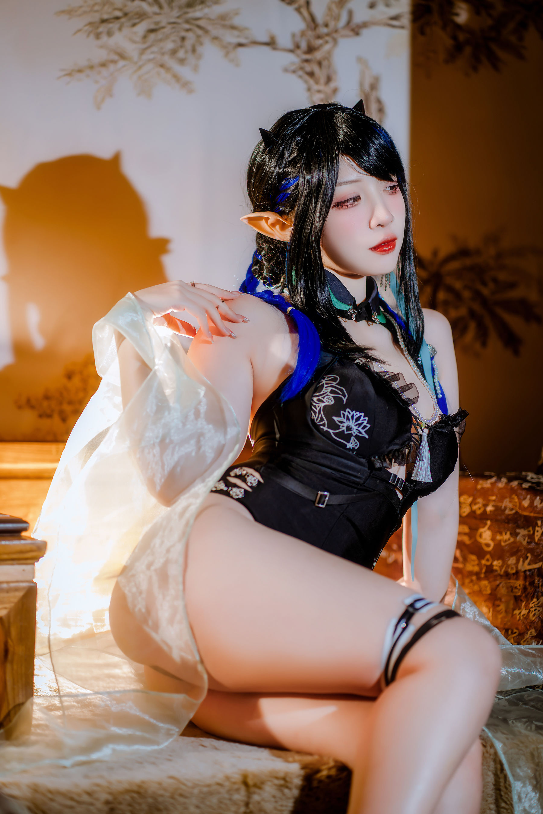 人气Coser 二佐Nisa - 泰拉夏日纪事 方舟夜半泳装  第30张