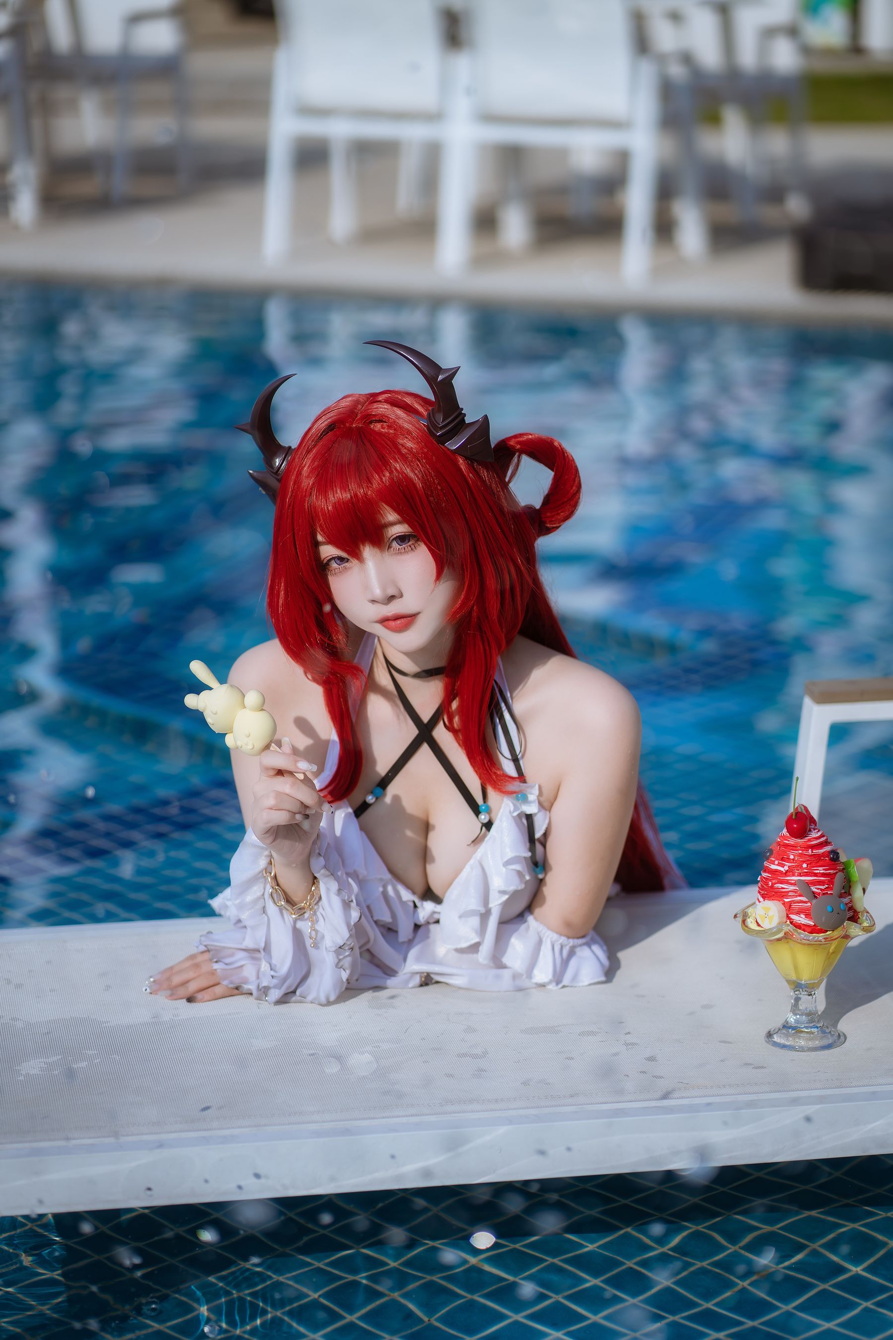 人气Coser 二佐Nisa - 泰拉夏日纪事 史尔特尔泳装  第35张
