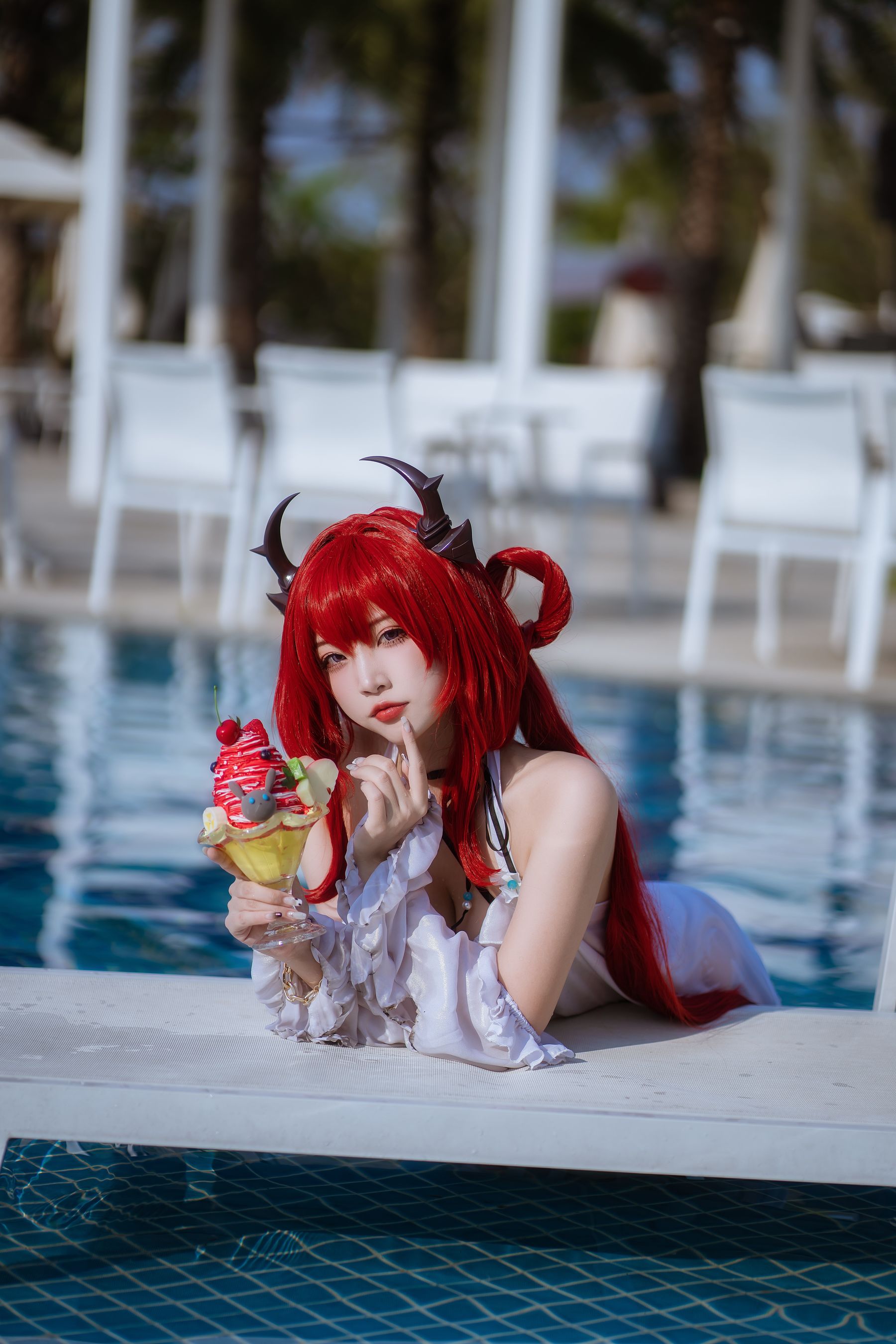 人气Coser 二佐Nisa - 泰拉夏日纪事 史尔特尔泳装  第37张